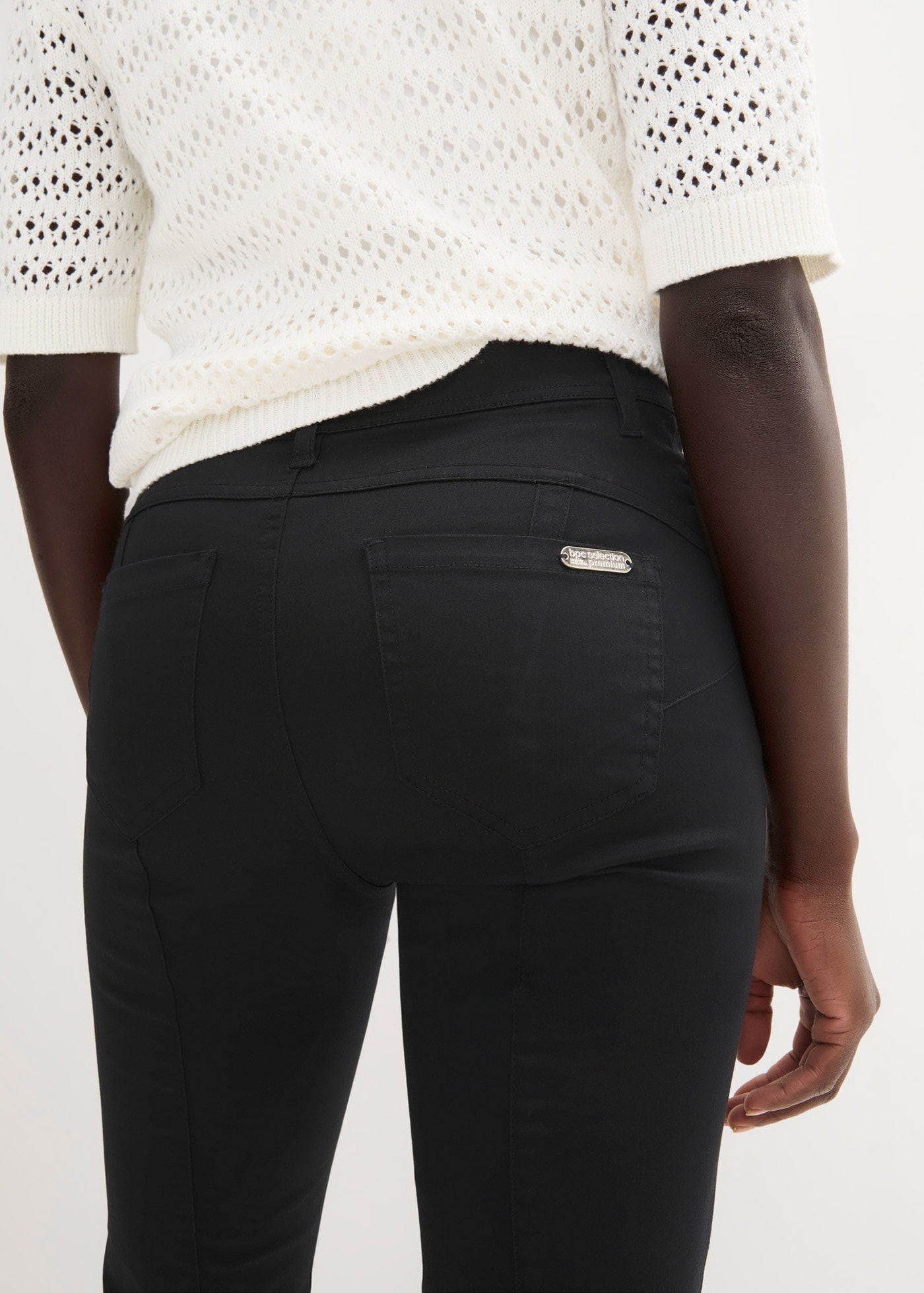 bonprix Stretch-Hose »Stretchhose aus Baumwolle«  aus Baumwolle, Polyester und Elasthan, Slim Fit Passform, 7/8-Länge