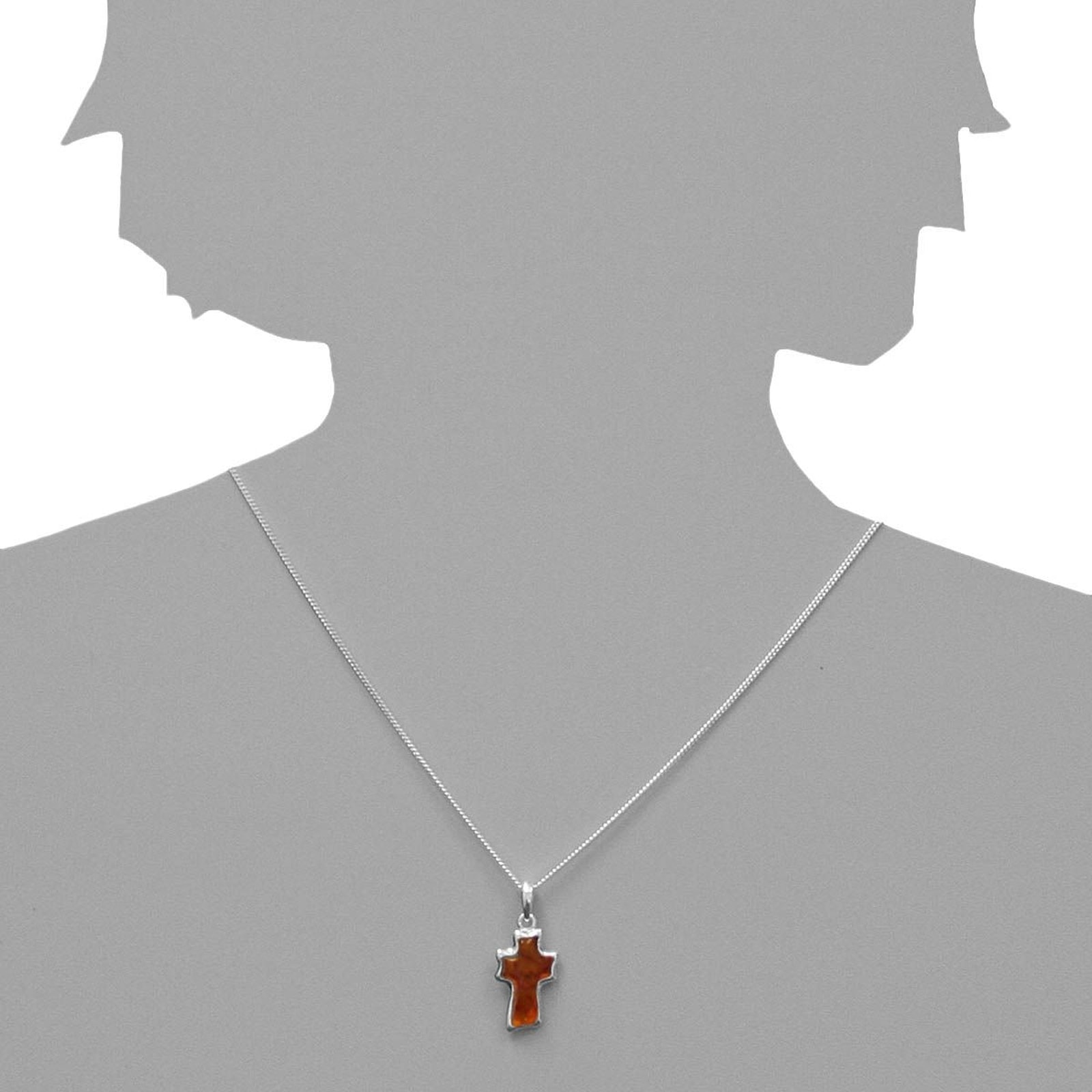 OSTSEE-SCHMUCK Kette mit Anhänger »Ostsee-Schmuck Kette mit Anhänger Kreuz Kette mit Anhänger Kreuz«