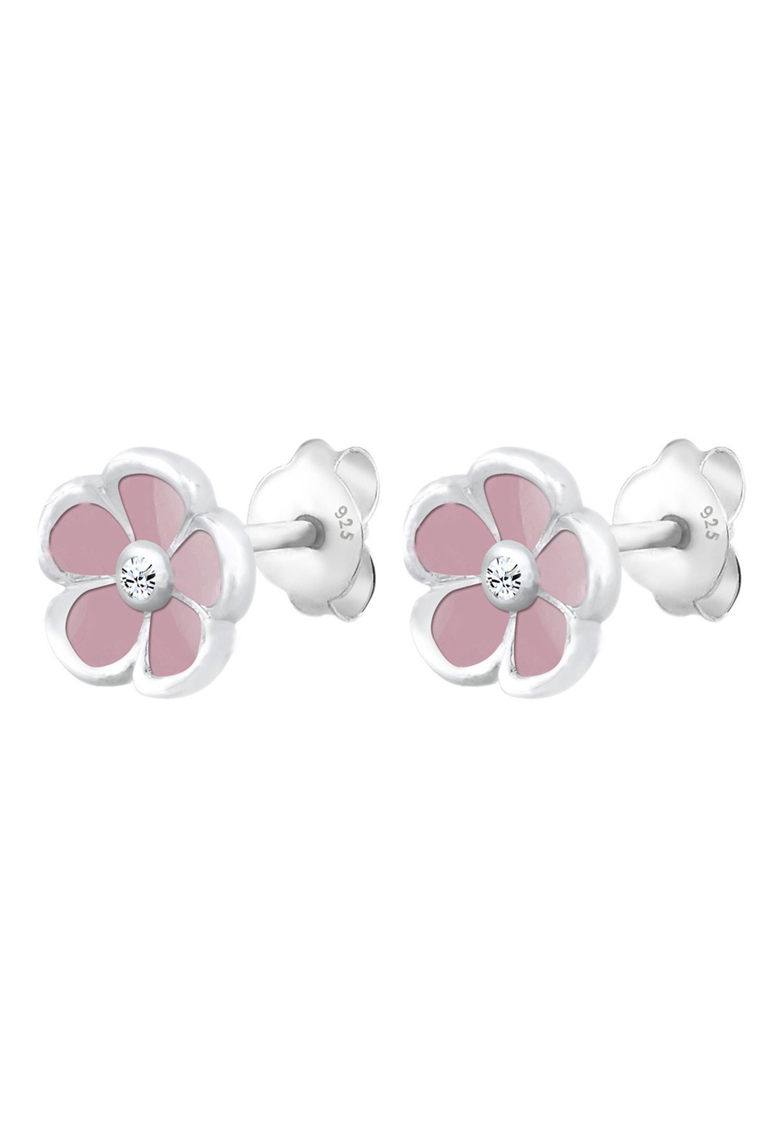 Elli Paar Ohrstecker »Ohrringe Kinder Blume Floral Kristall 925 Silber«