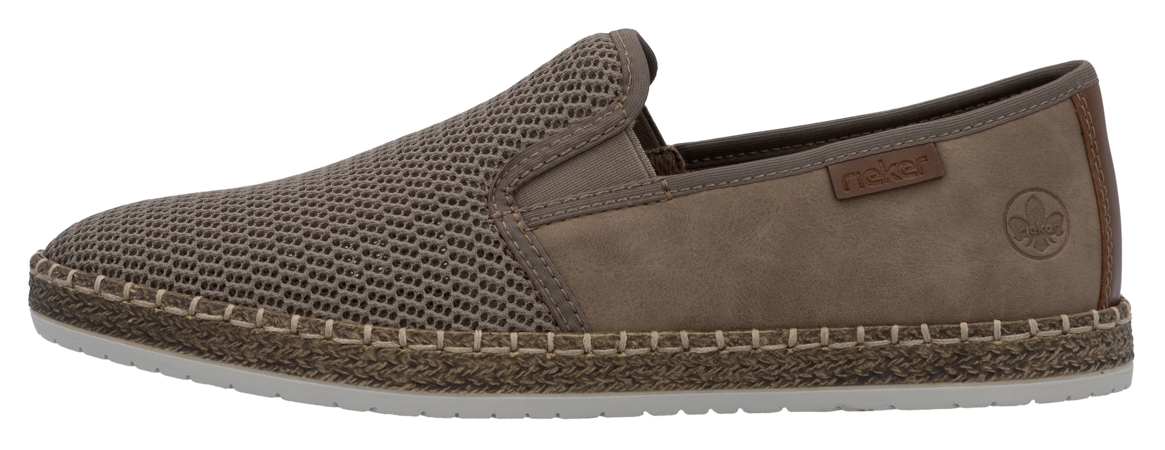 Rieker Espadrille, Slipper, Strandschuh, Sommerschuh mit Stretcheinsätzen
