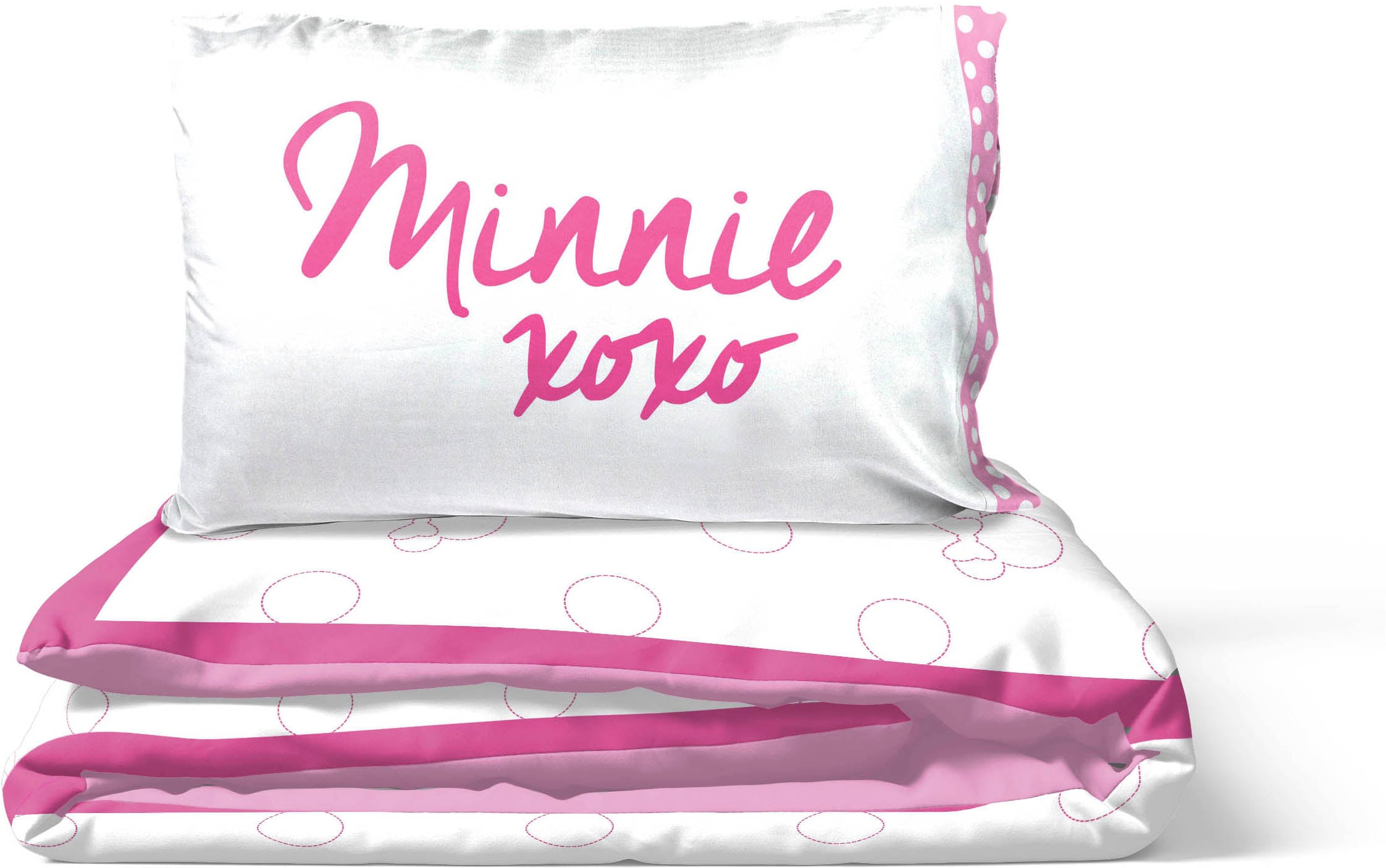 Disney Kinderbettwäsche »Disney Minnie Mouse XOXO« 2 100% Baumwolle