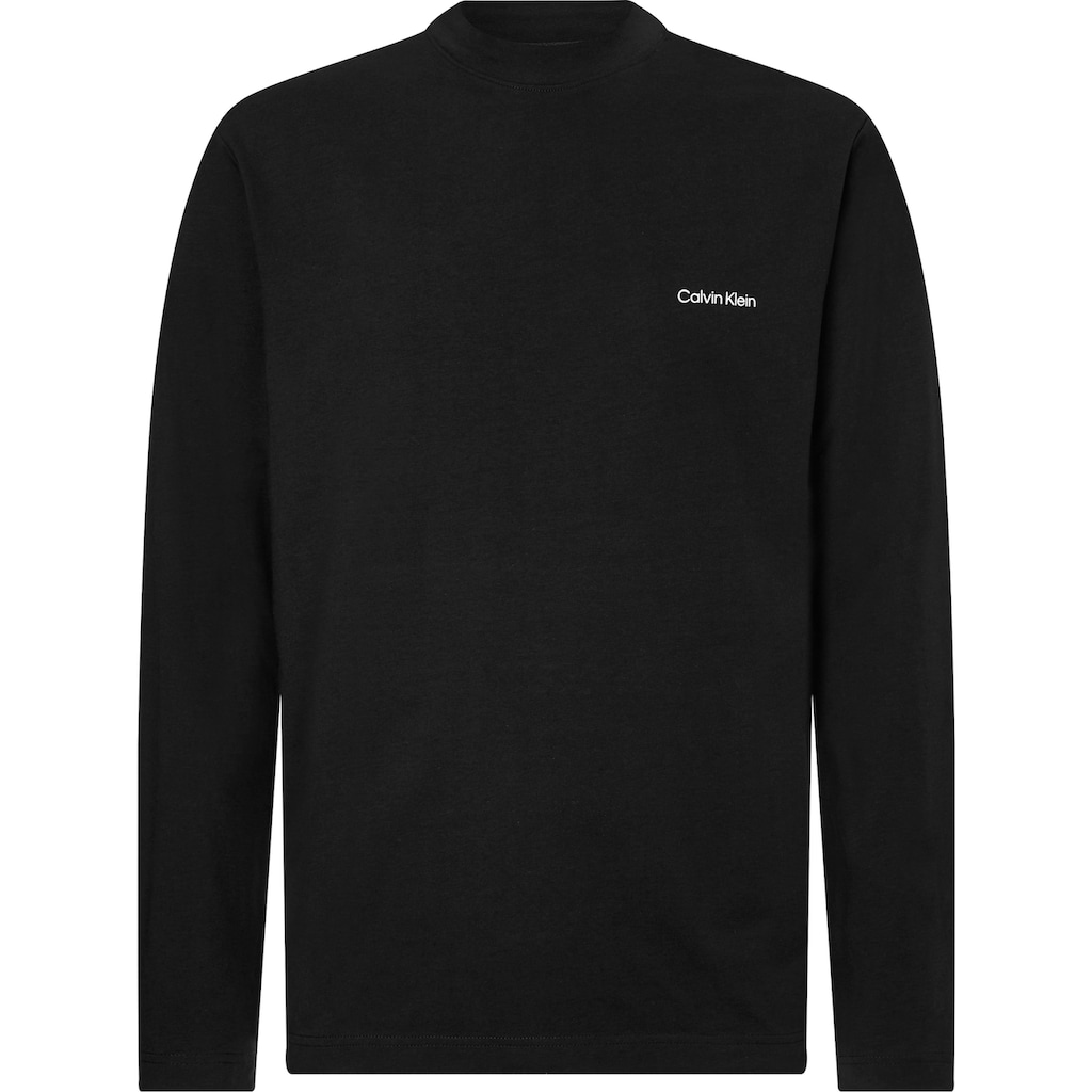 Calvin Klein Langarmshirt »MICRO LOGO LS MOCK NECK T-SHIRT«, mit Mock-Kragen