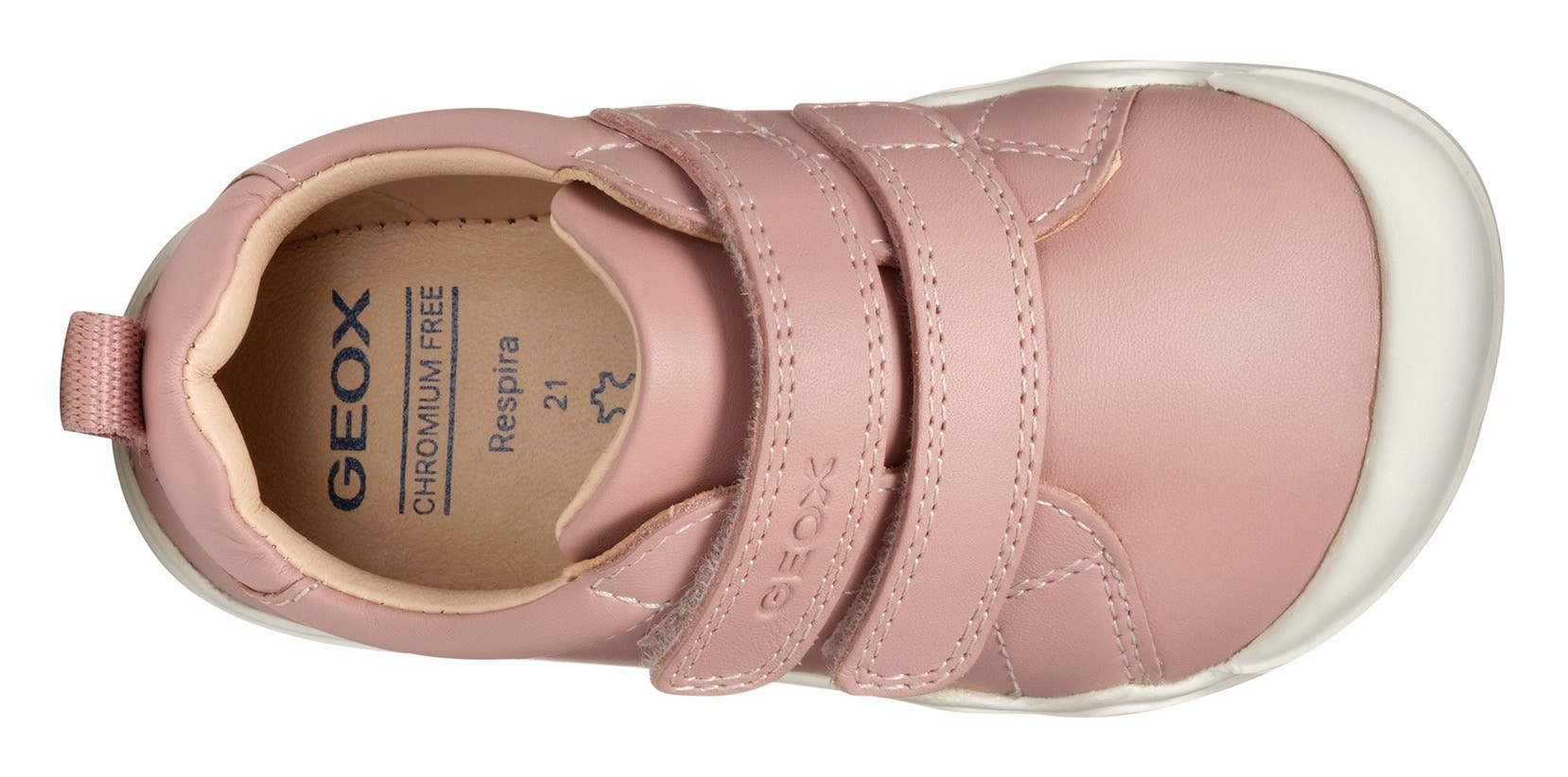 Geox Sneaker »B STEPPIEUP GIRL«  , Sneaker, Klettschuh, Babyschuh mit modischer Perforierung