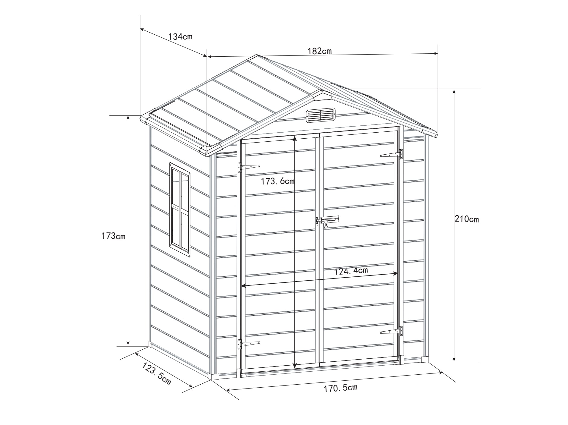 KONIFERA Gerätehaus »Cuenca« nagersicher und wasserdicht