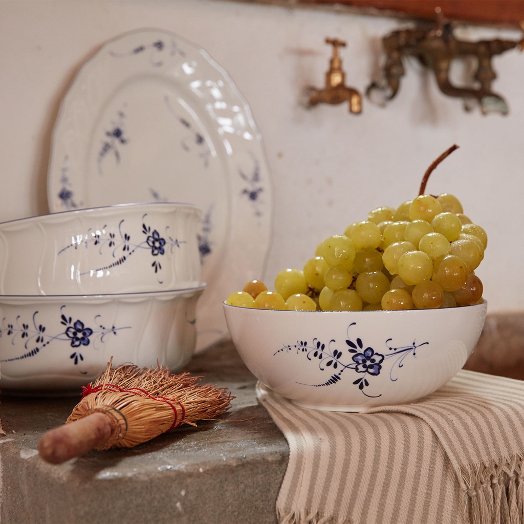 Villeroy & Boch Schale »Schüssel Vieux Luxembourg ø 25 cm weiß-blau«