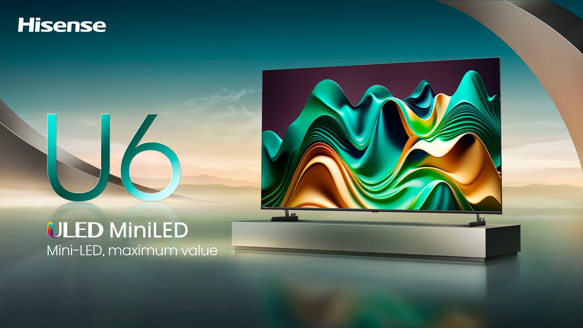 Hisense Mini-LED-Fernseher »50U6NQ«, 4K Ultra HD, Smart-TV, 4KUHD, ULED, Mini LED