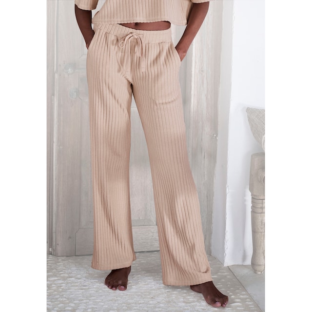 LASCANA Homewearhose »-Loungehose«, (1 tlg.), mit weitem Bein und  seitlichen Taschen, Loungeanzug bei ♕