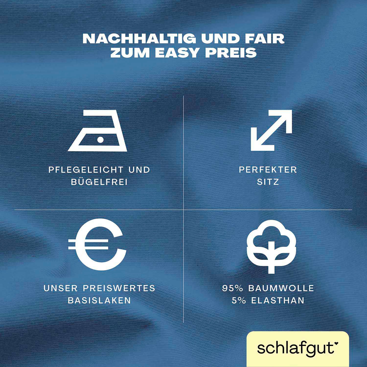 Schlafgut Spannbettlaken »EASY Jersey Elasthan Boxspring«, MADE IN GREEN by OEKO-TEX®