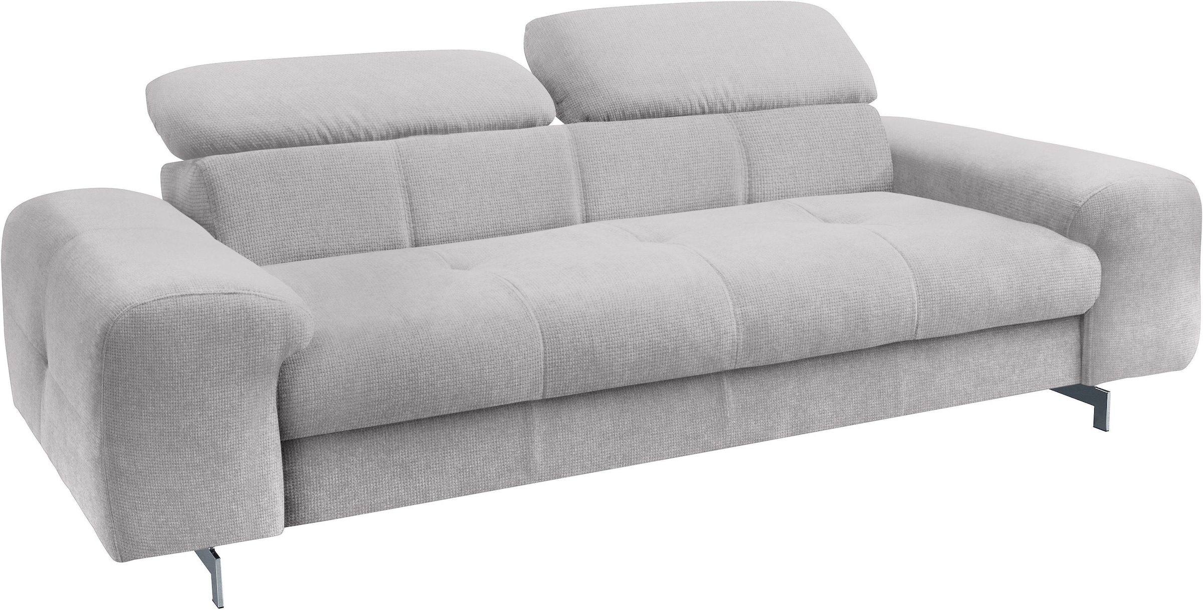 COTTA Polstergarnitur »Chef«, (Set), Set bestehend aus: 3-Sitzer mit Kopfteilverstellung & Hocker