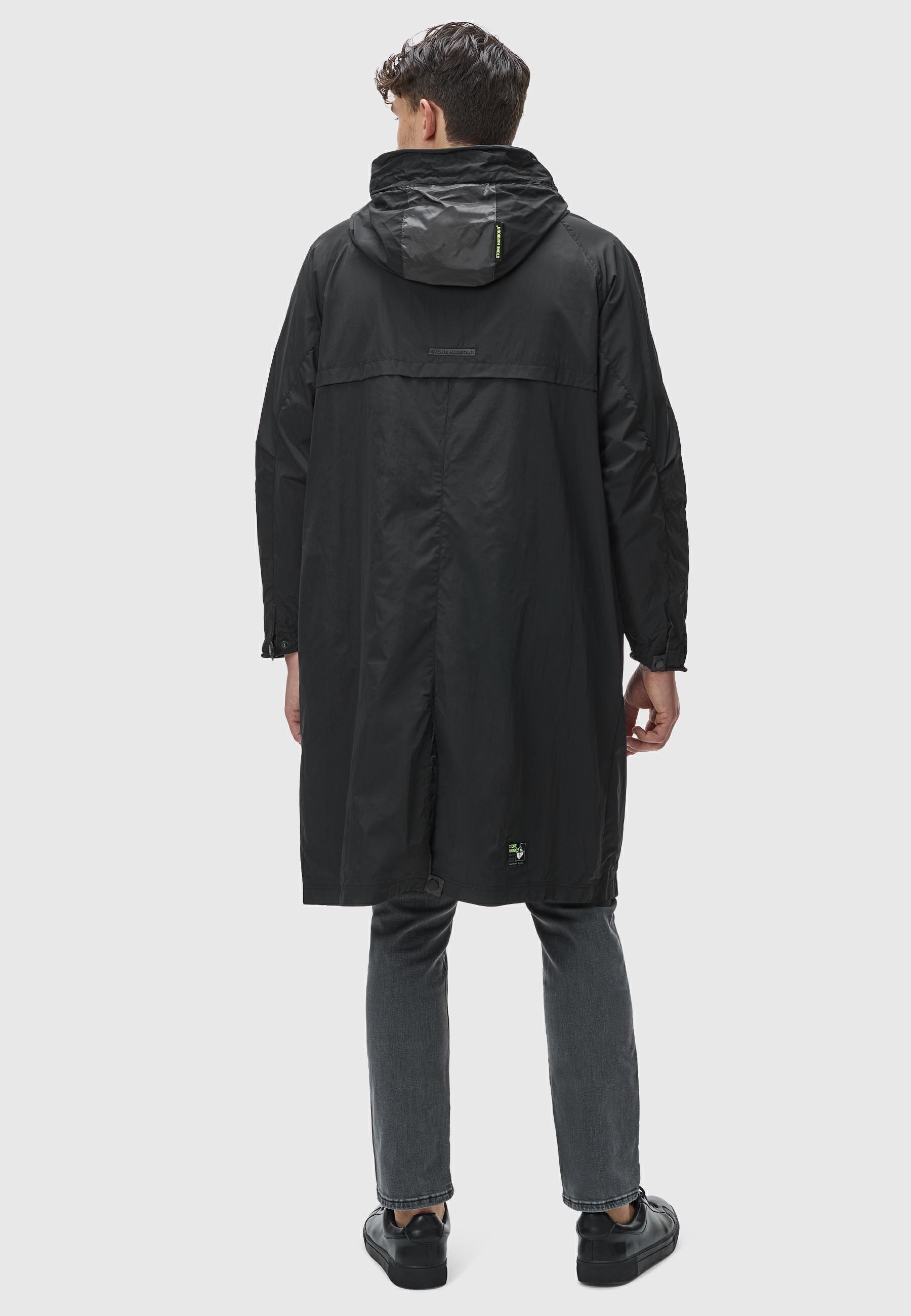 Stone Harbour Regenmantel »Regenmantel Zafaar«, Lange Herren Regenjacke mit Kapuze