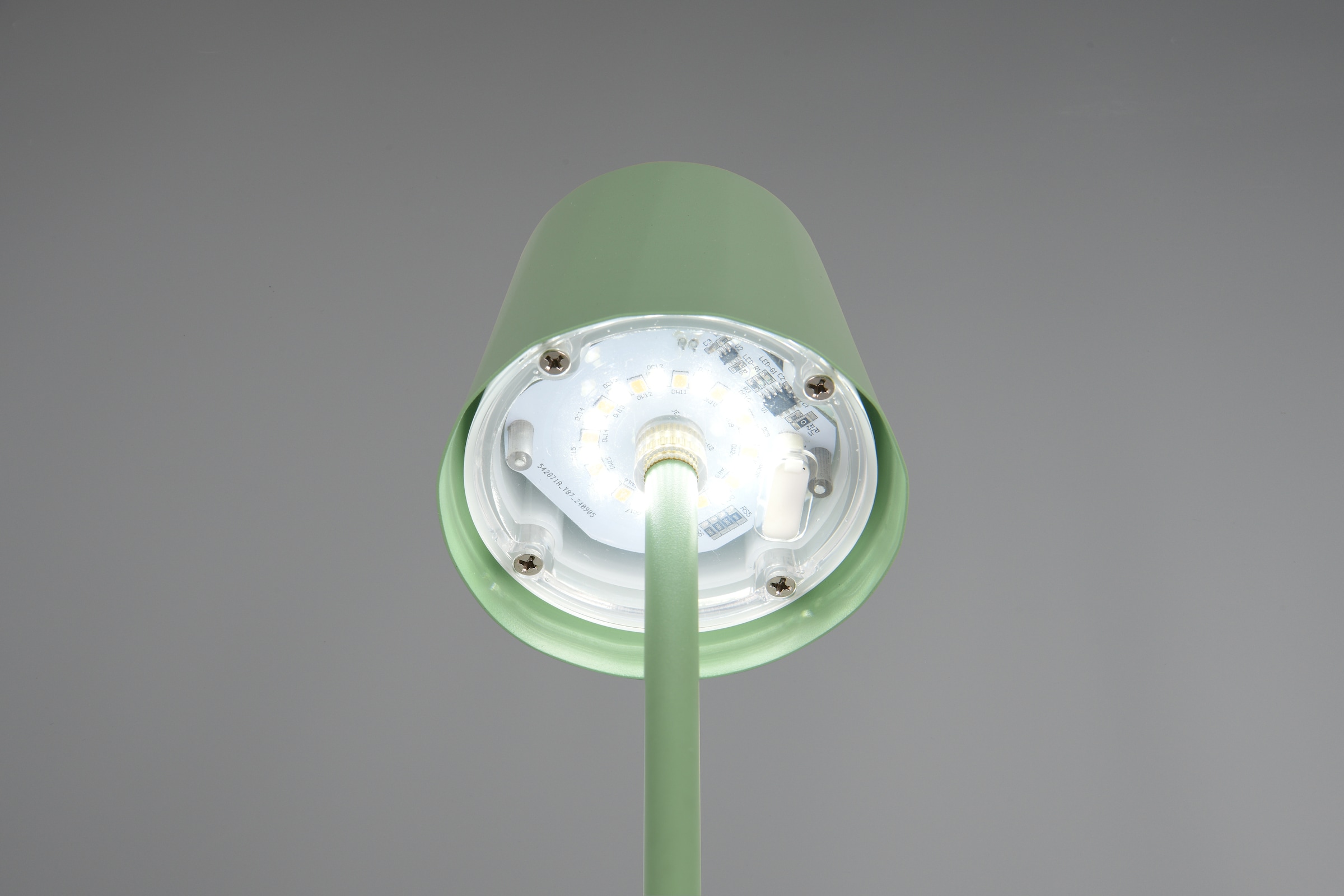 REALITY Leuchten LED Tischleuchte »DIAZ, Outdoor Akku Tischlampe Höhe 21 cm Ø 8,5 cm, IP44, Touchdimmer« LED-Board 1 Stk. Farbwechsler | warmweiß - kaltweiß CCT Lichtfarbe einstellbar 2700-6500K, 160 Lumen, 1,6W, USB Anschluss