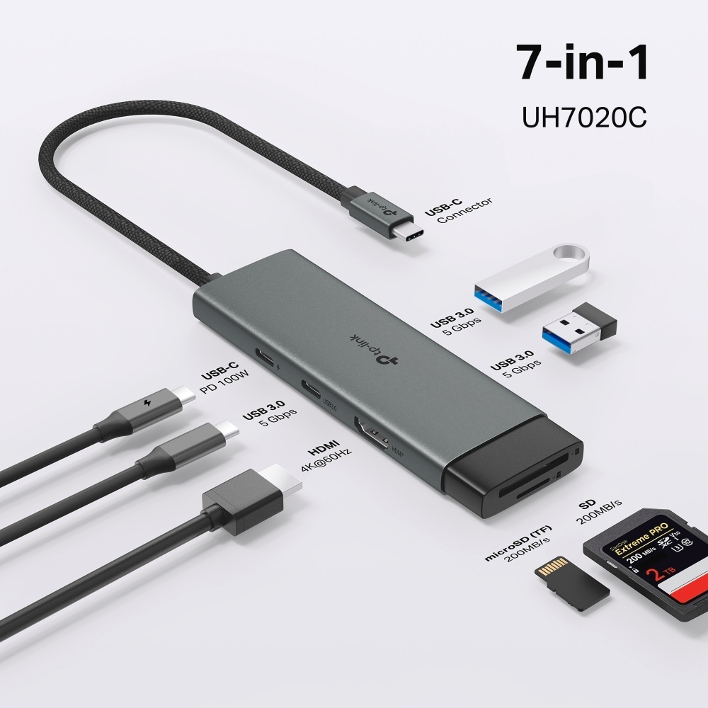 TP-Link Laptop-Dockingstation »UH7020C USB Type-C 7-in-1 Hub«
