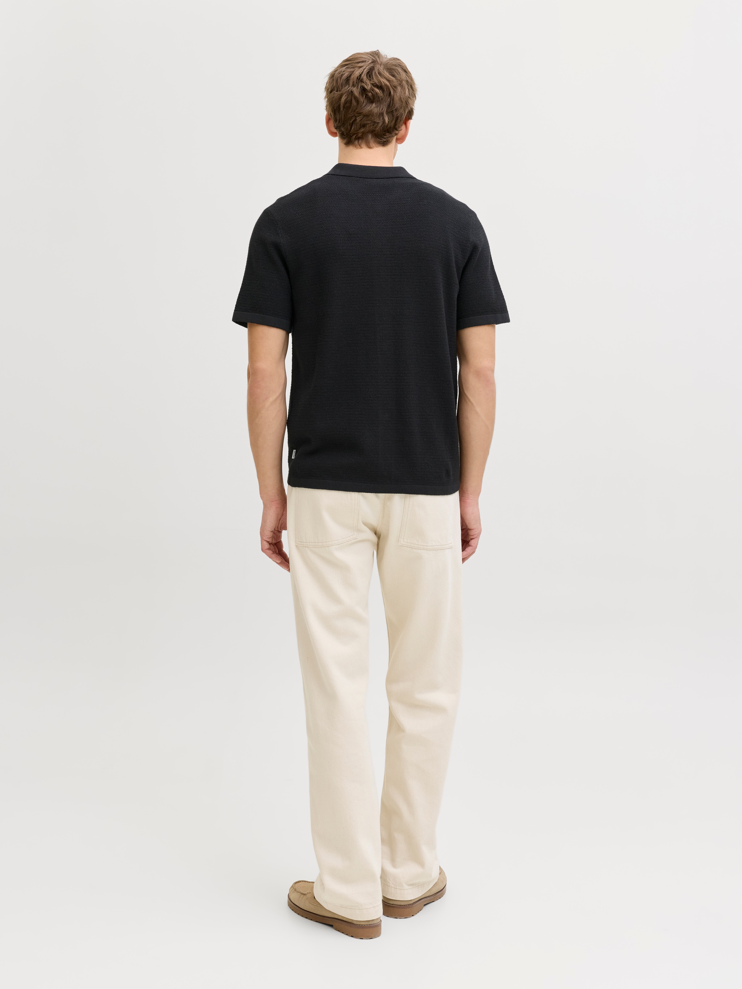 Jack & Jones Strickpullover »JJEGEORGE KNIT SHIRT SS SN« mit Polokragen