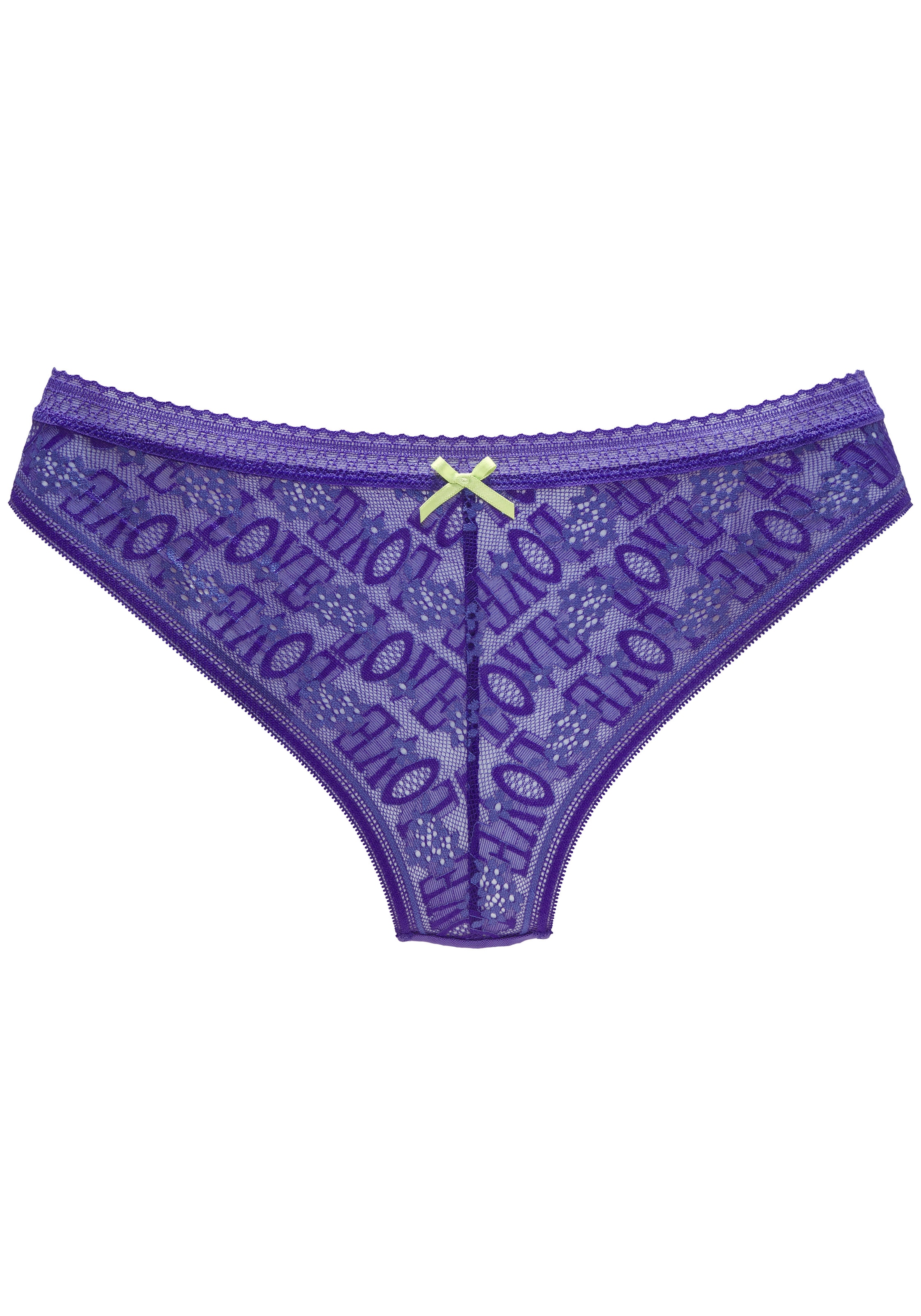 Vivance String »Madita«, aus hübscher Spitze mit „LOVE“-Schriftzug und feinem Mesh
