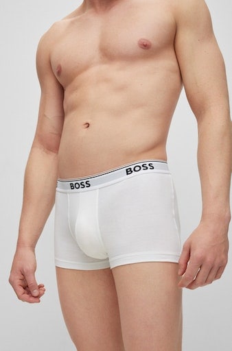 BOSS Boxer »TRUNK 3 PACK«, (3 St.), BOSS Schriftzug auf dem Bund