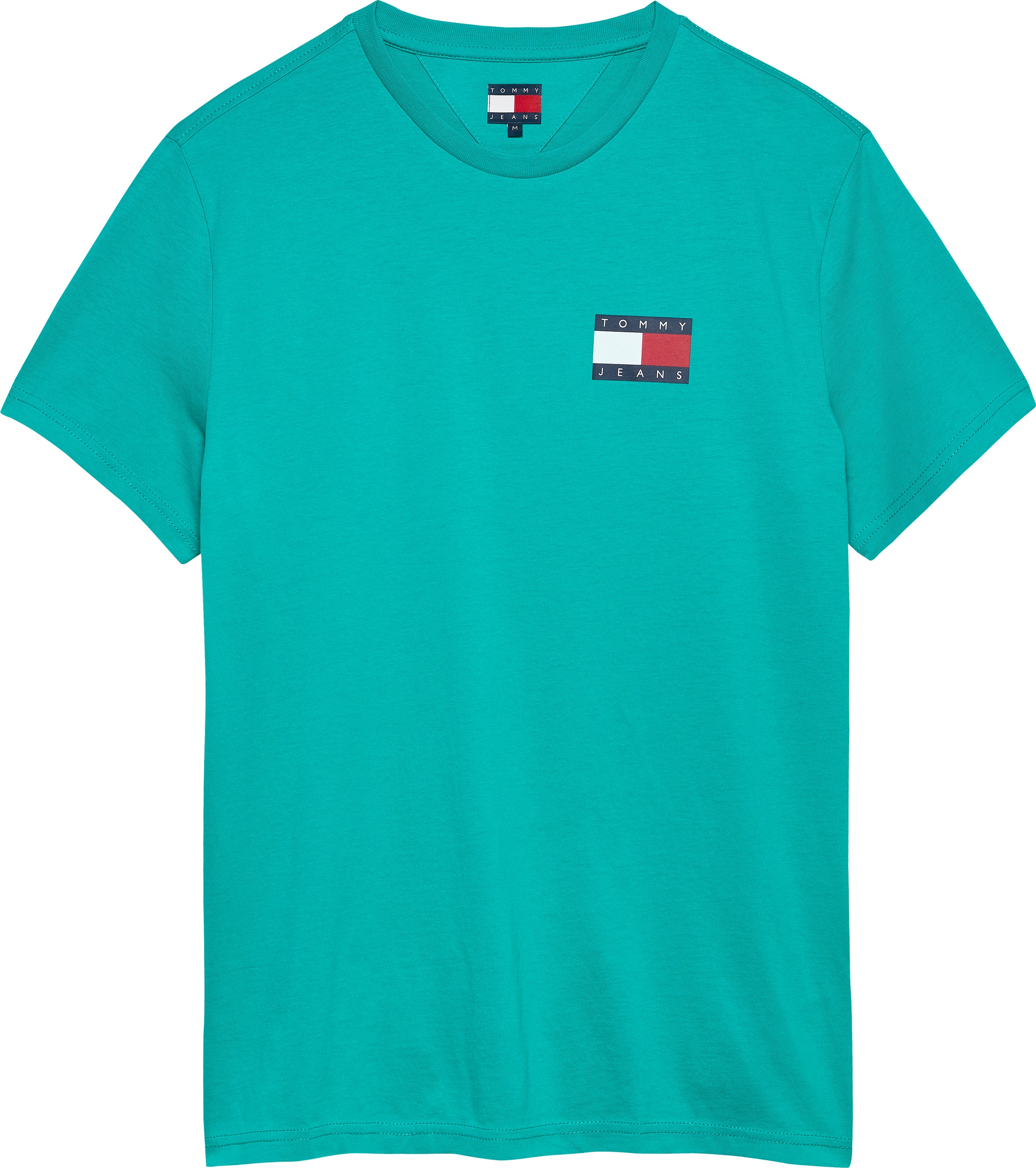 Tommy Jeans T-Shirt »TJM SLIM ESSENTIAL FLAG TEE EXT« Mit Rundhalsausschnitt