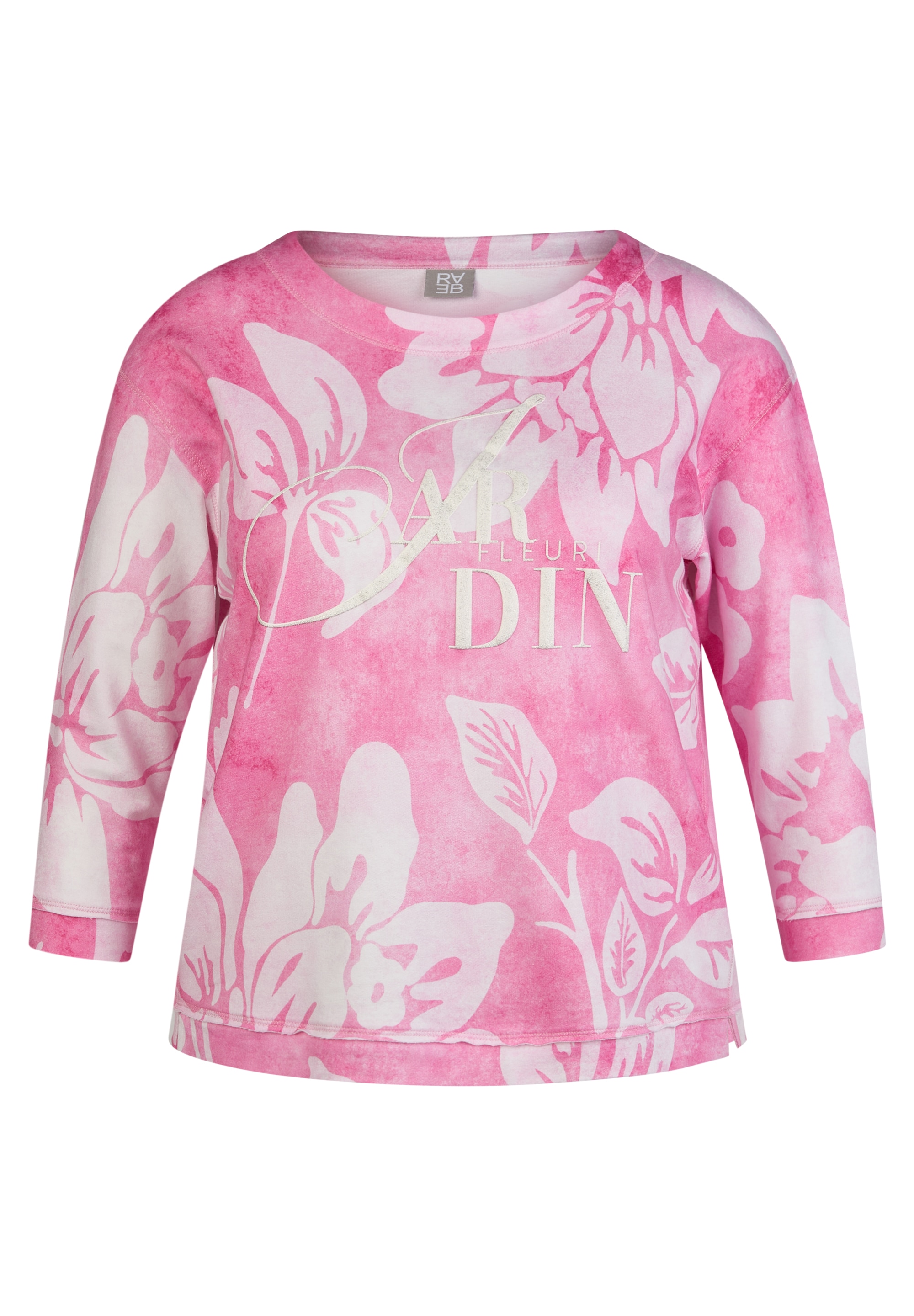 Rabe 3/4-Arm-Shirt, mit floralen Muster und Letter-Print