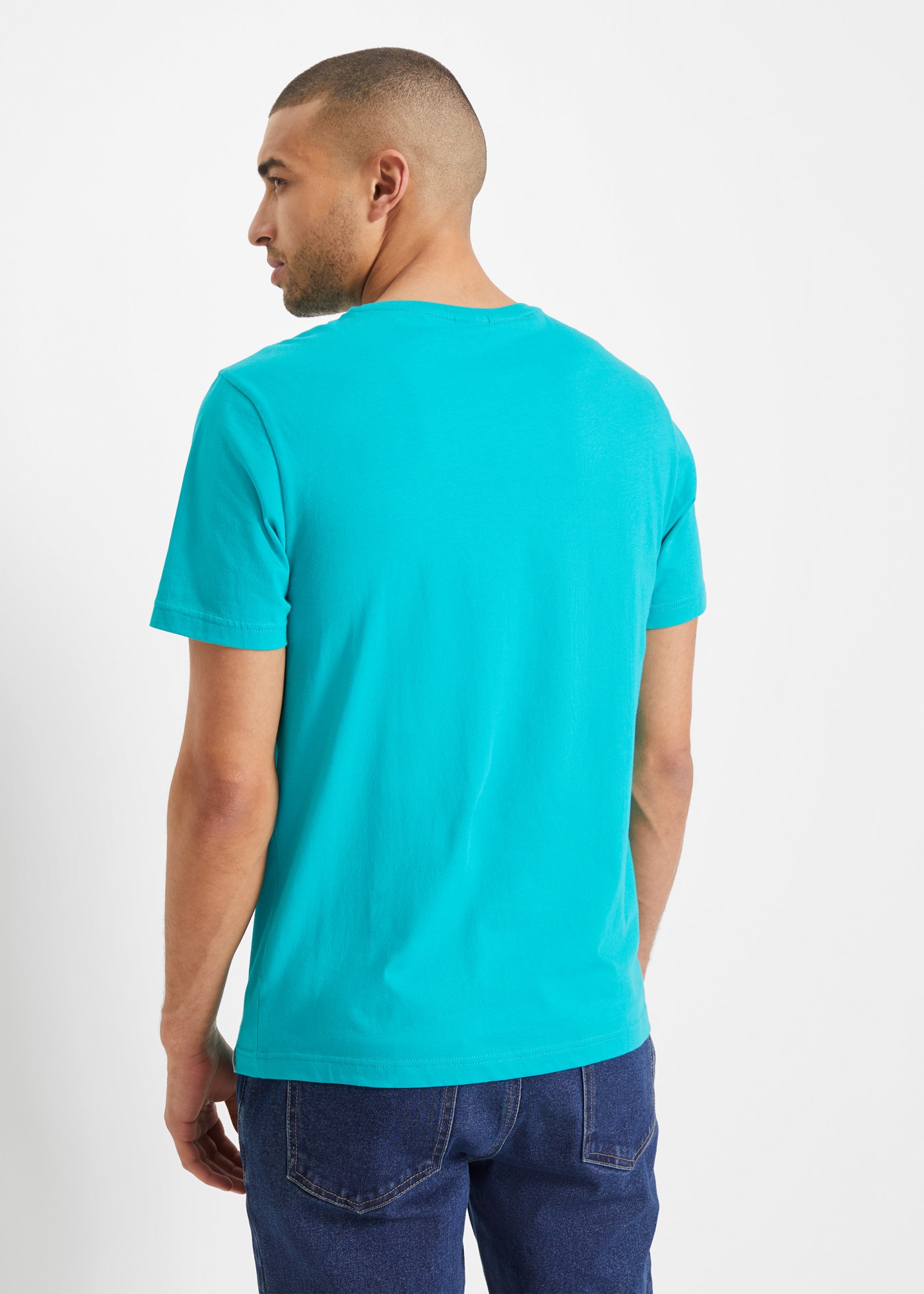 bonprix T-Shirt Packung, 2 regular fit, Kurzarm, coole Frontprints