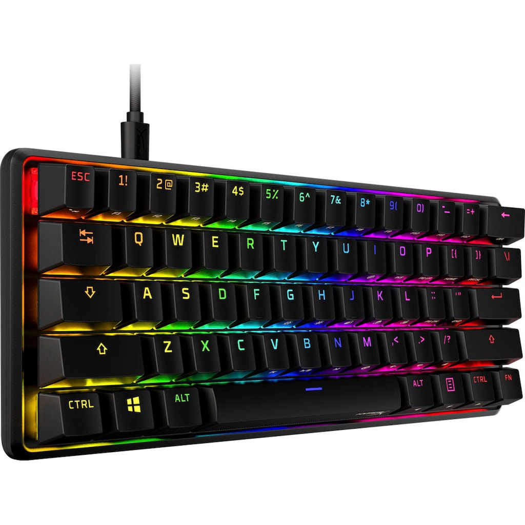 HyperX Gaming-Tastatur »Alloy Origins 60«, (Multimedia-Tasten-Gaming-Modus-Funktionstasten-USB-Anschluss)