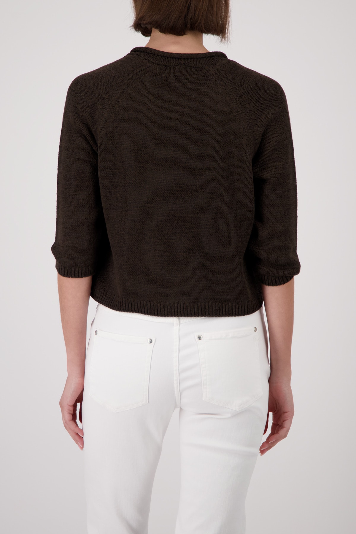 Monari Strickjacke »Jacke Stricküberwurf Basic« mit Halbarm
