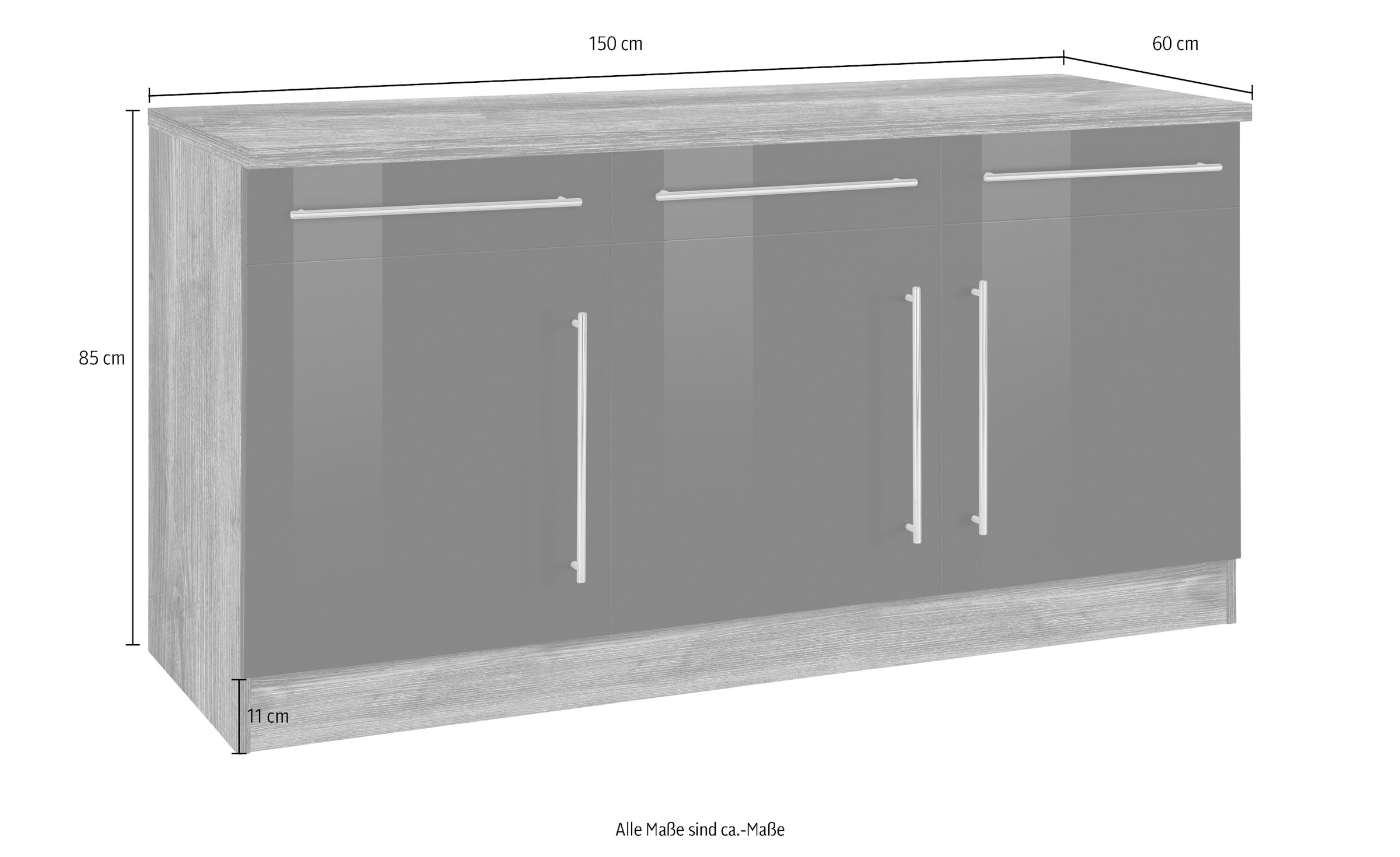 Kochstation Unterschrank »KS-Samos«, Breite 150 cm