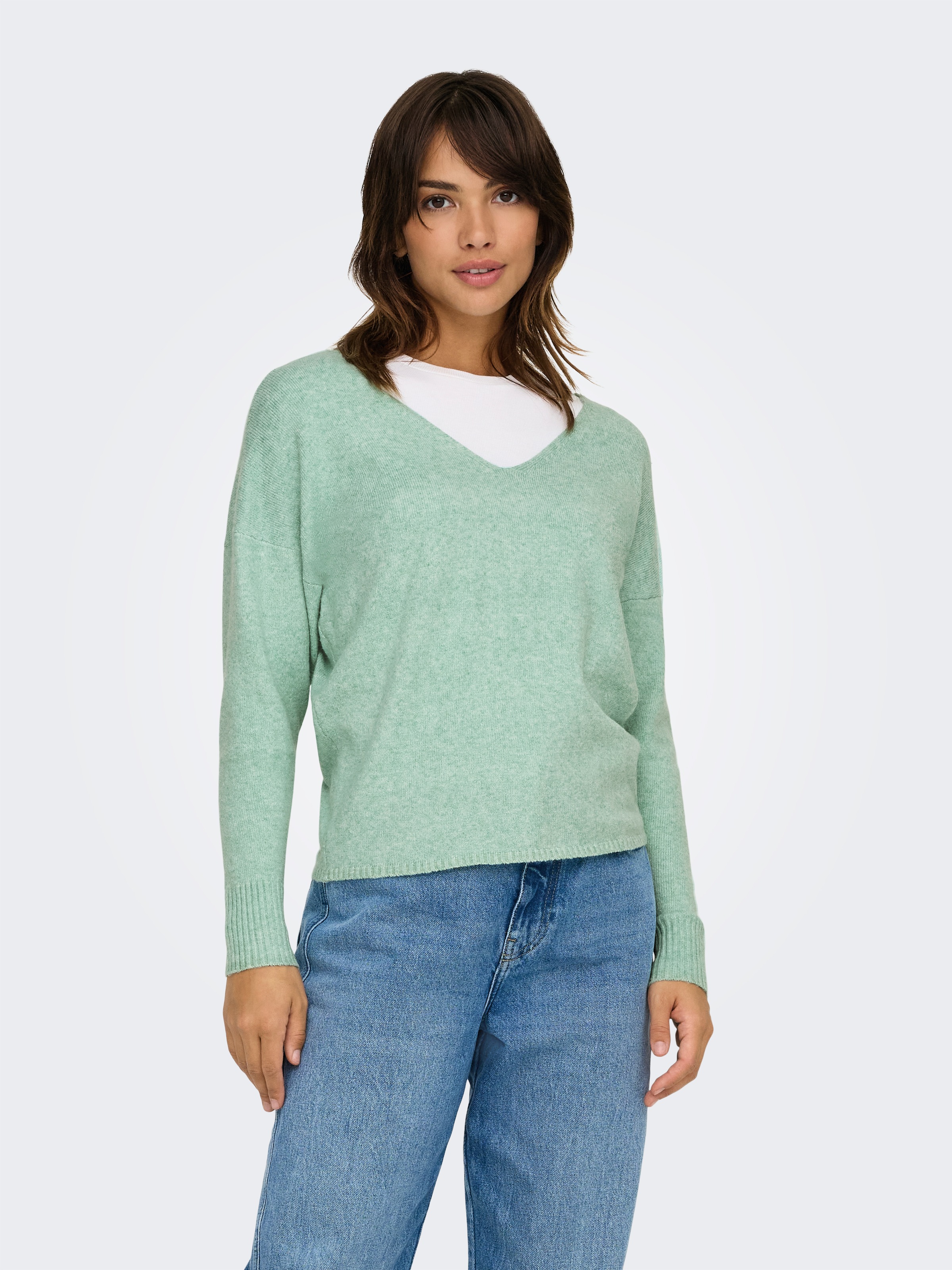 ONLY V-Ausschnitt-Pullover »ONLRICA LIFE L/S V-NECK PULLO KNT NOOS«