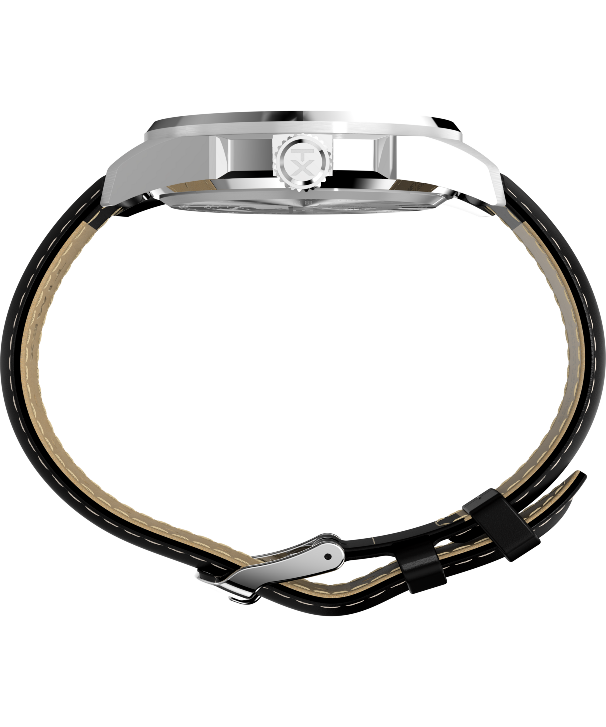 Timex Quarzuhr »ESSEX« Armbanduhr, Herrenuhr, Lederarmband, Datum, Leuchtzeiger