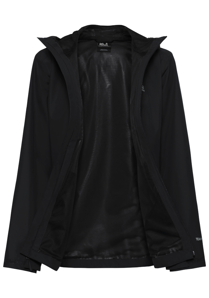 Jack Wolfskin Regenjacke »OUTROVERT 2L JKT W« mit Kapuze mit Windschutzblende am Reißverschluss, atmungsaktiv, wasserdicht