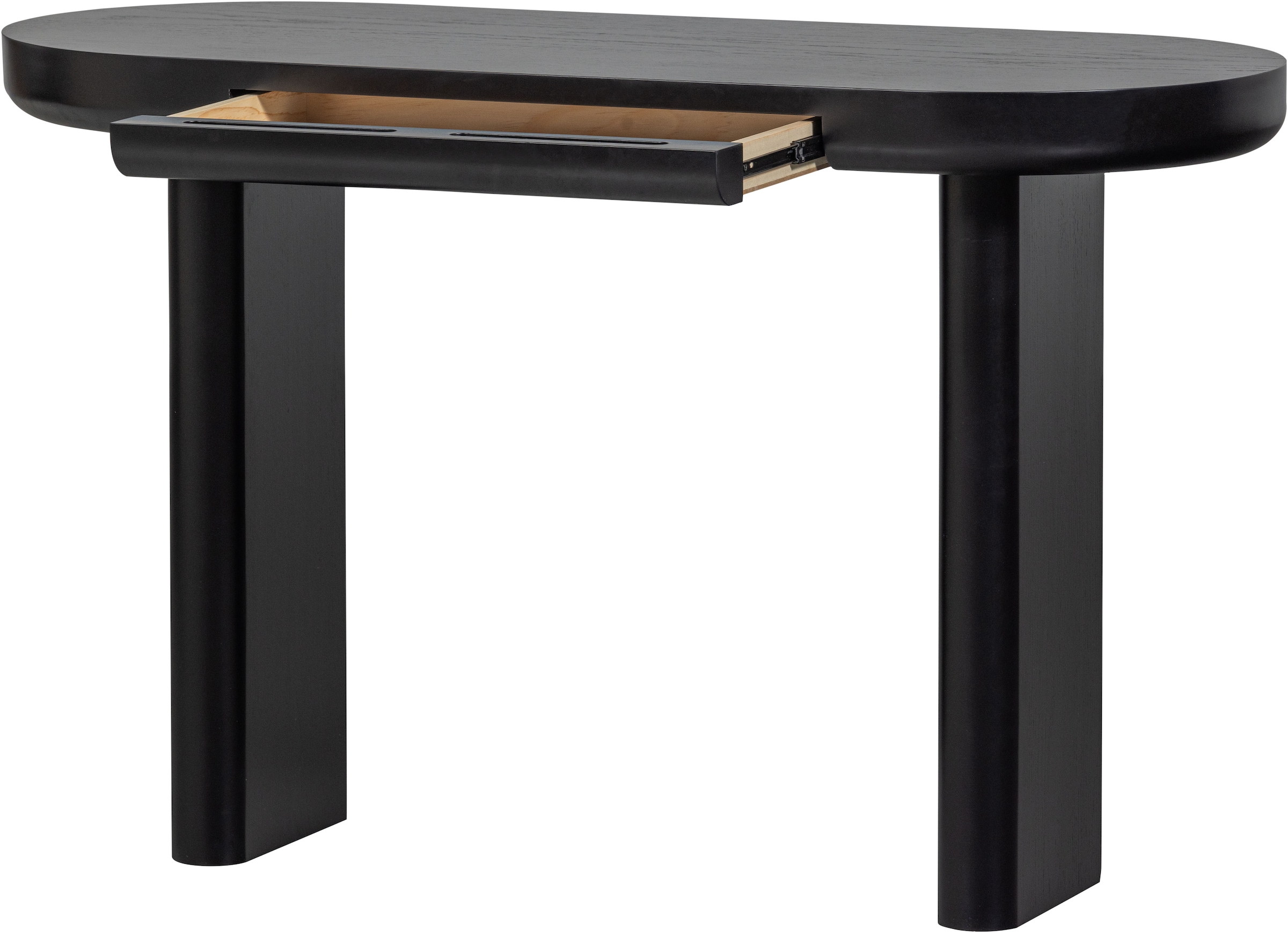 WOOOD Schreibtisch »Mael aus MDF mit Furnierschicht und massiven Holzbeinen 120x50x75 cm« Tragkraft 50 kg, einfach zu montieren, sichtbare Maserung