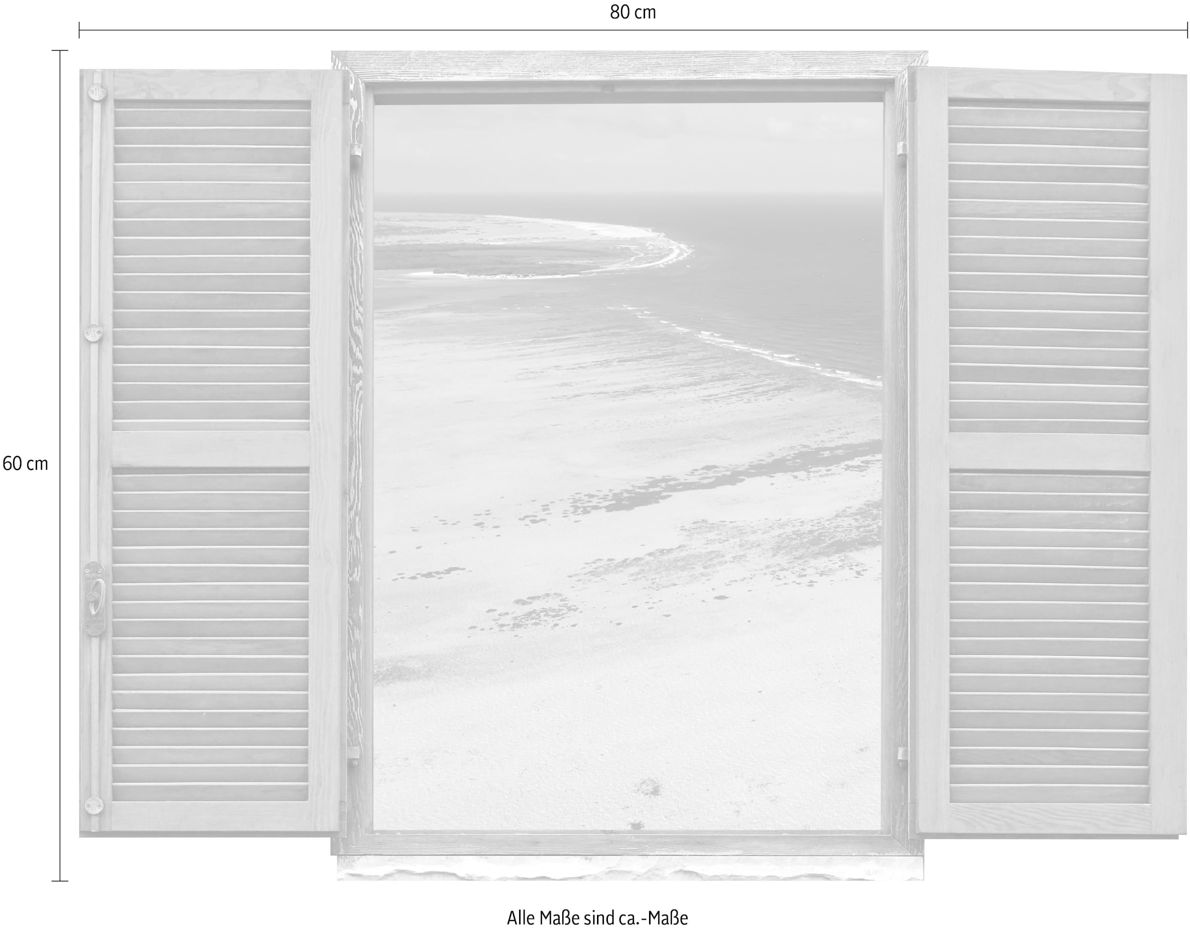 queence Wandtattoo »Meerwasser«, (1 St.), Wandsticker, Wandbild, selbstklebend, 3D, Fenster