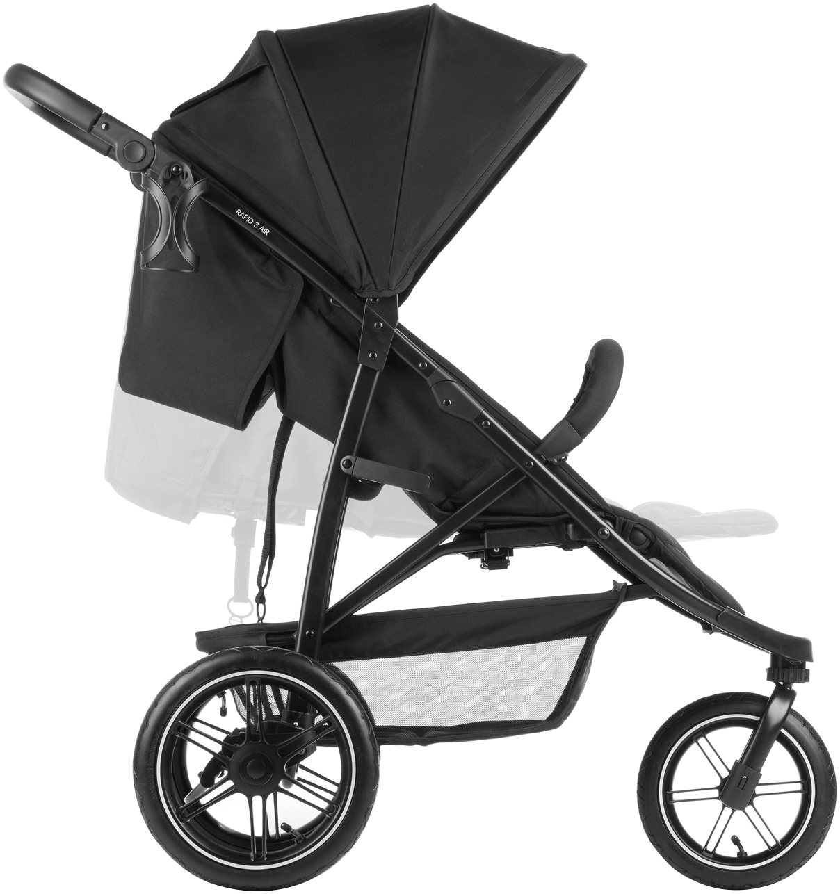 Hauck Kinder-Buggy »Dreiradbuggy, Rapid 3 Air, black«, 22 kg, mit schwenk/feststellbarem Vorderrad; Lufträder; bis 22 kg belastbar