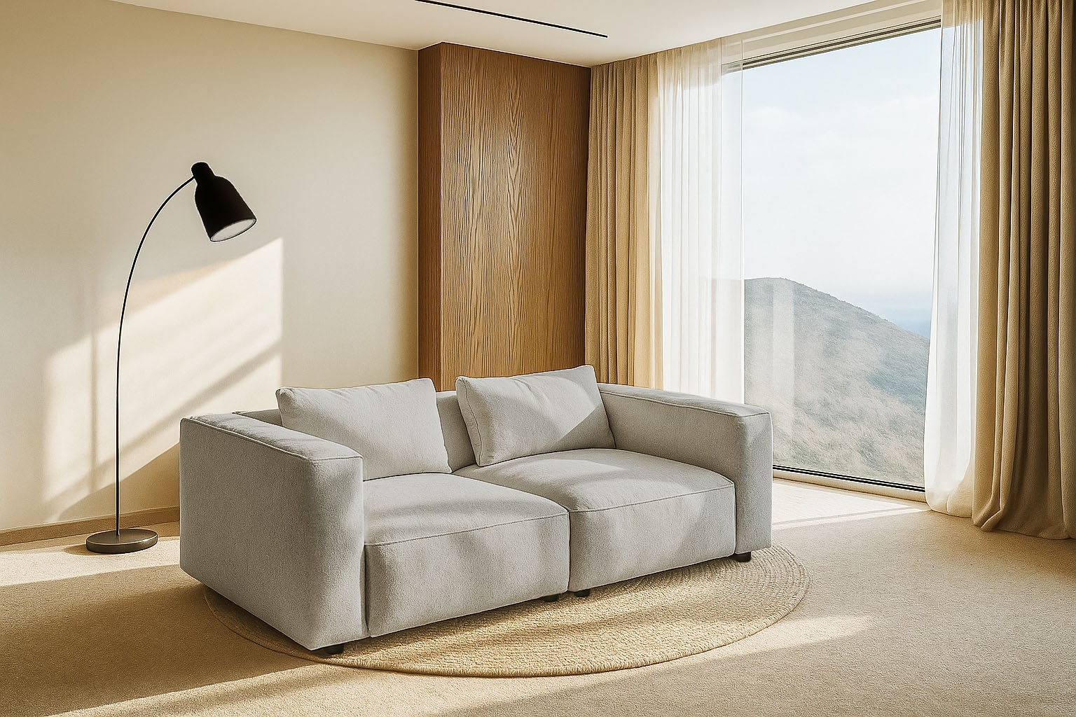 Home affaire 3-Sitzer »Tvinnet« Breite 228 cm, extra tiefe Sitzfläche, kubisches Sitzvergnügen