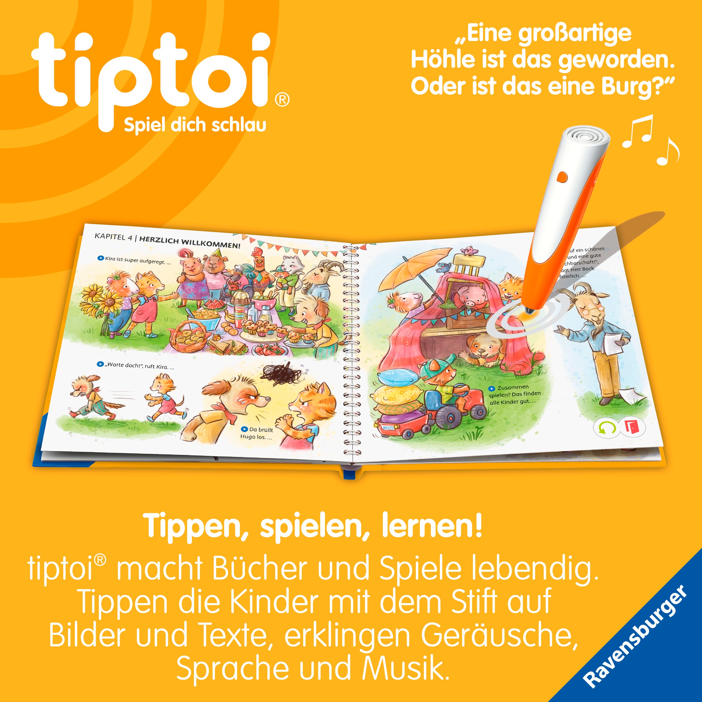 Ravensburger »tiptoi® Bildergeschichten über den Umgang mit Gefühlen« - Kira Katze und die Sache mit dem Streit; Made in Europe