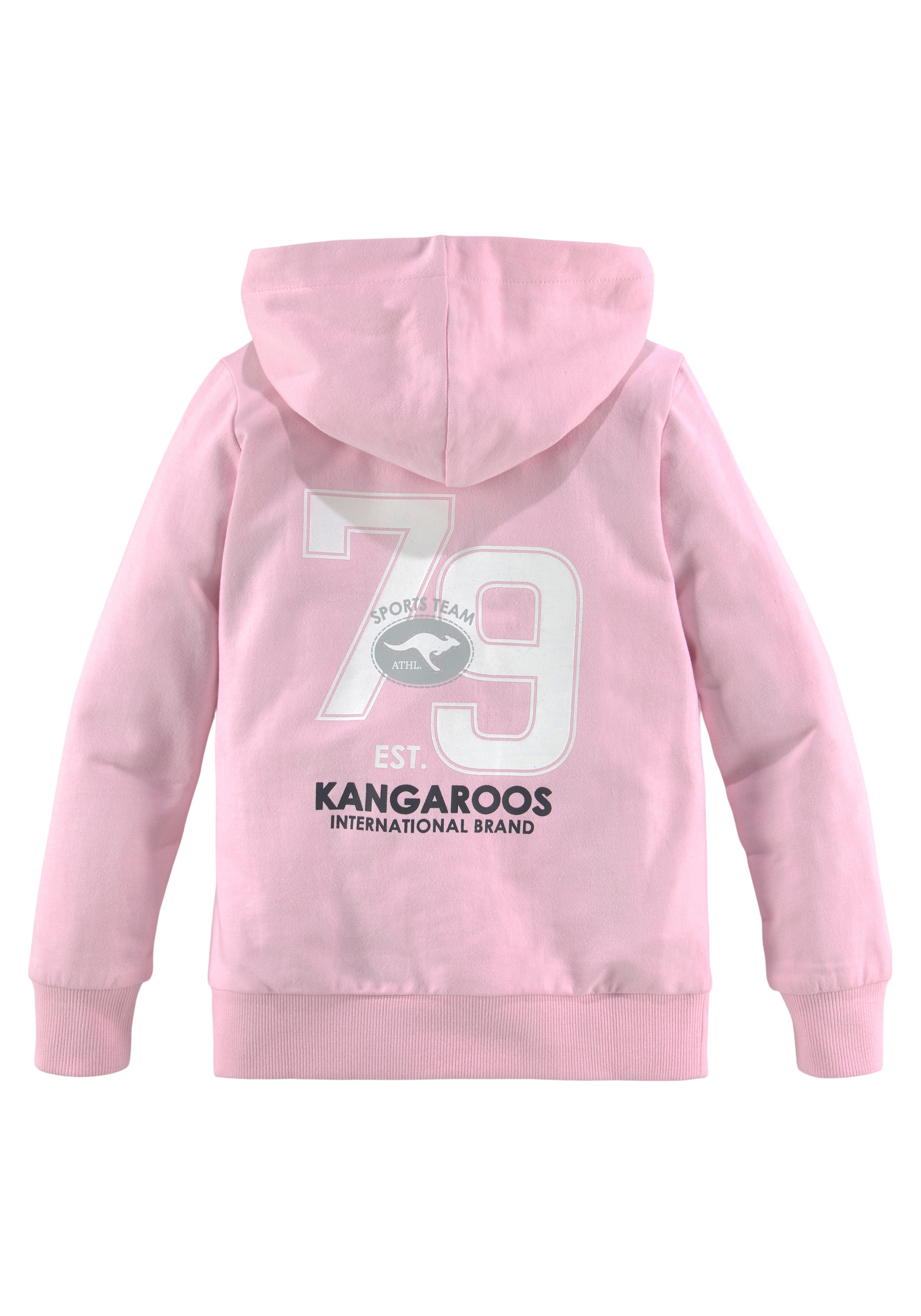 KangaROOS Kapuzensweatshirt »Kleine Mädchen«, Langarm, hüftlange Basic-Passform, stylischer Druck