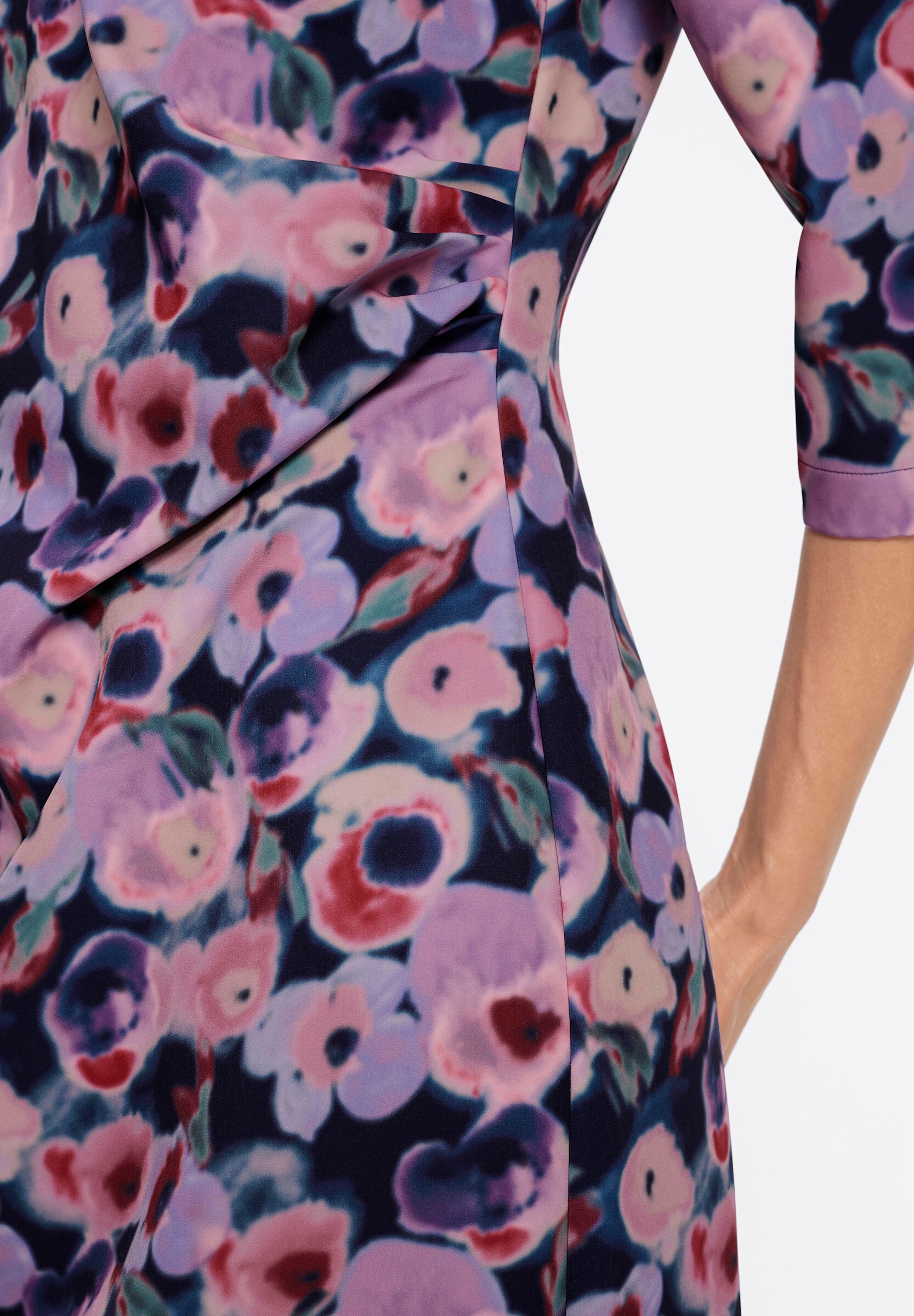 Witt Jerseykleid »Druck-Kleid Etuikleid mit Falten an der Taille« Ohne Taschen