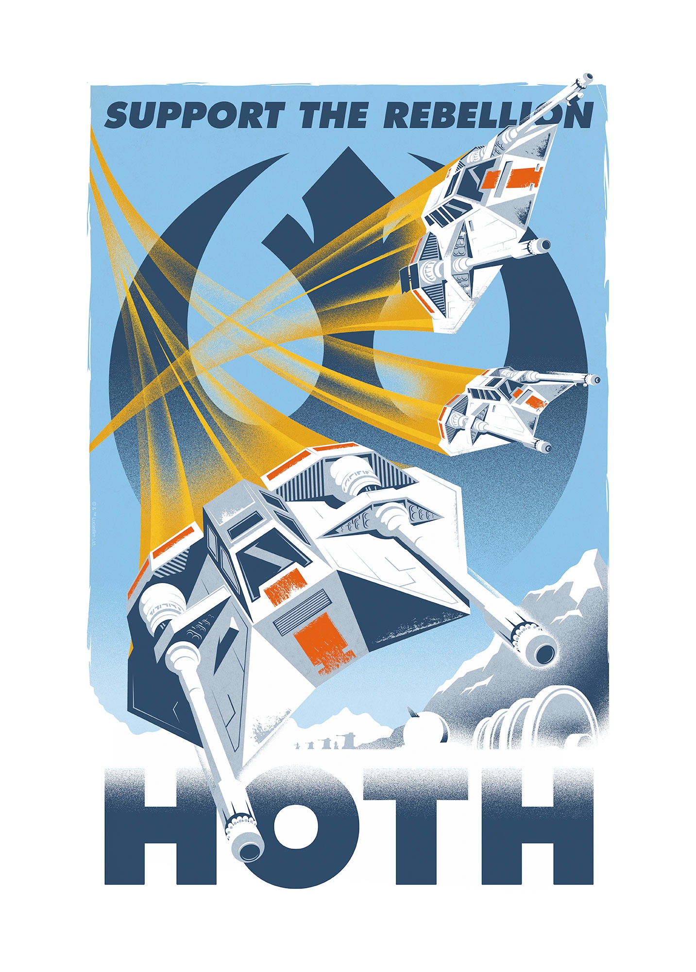 Komar Wandbild »Star Wars Hoth Temporary Headquarter«, Disney, (Set, 1 St.), 50 x 70 cm (Breite x Höhe) - Kinderzimmer, Dekoration