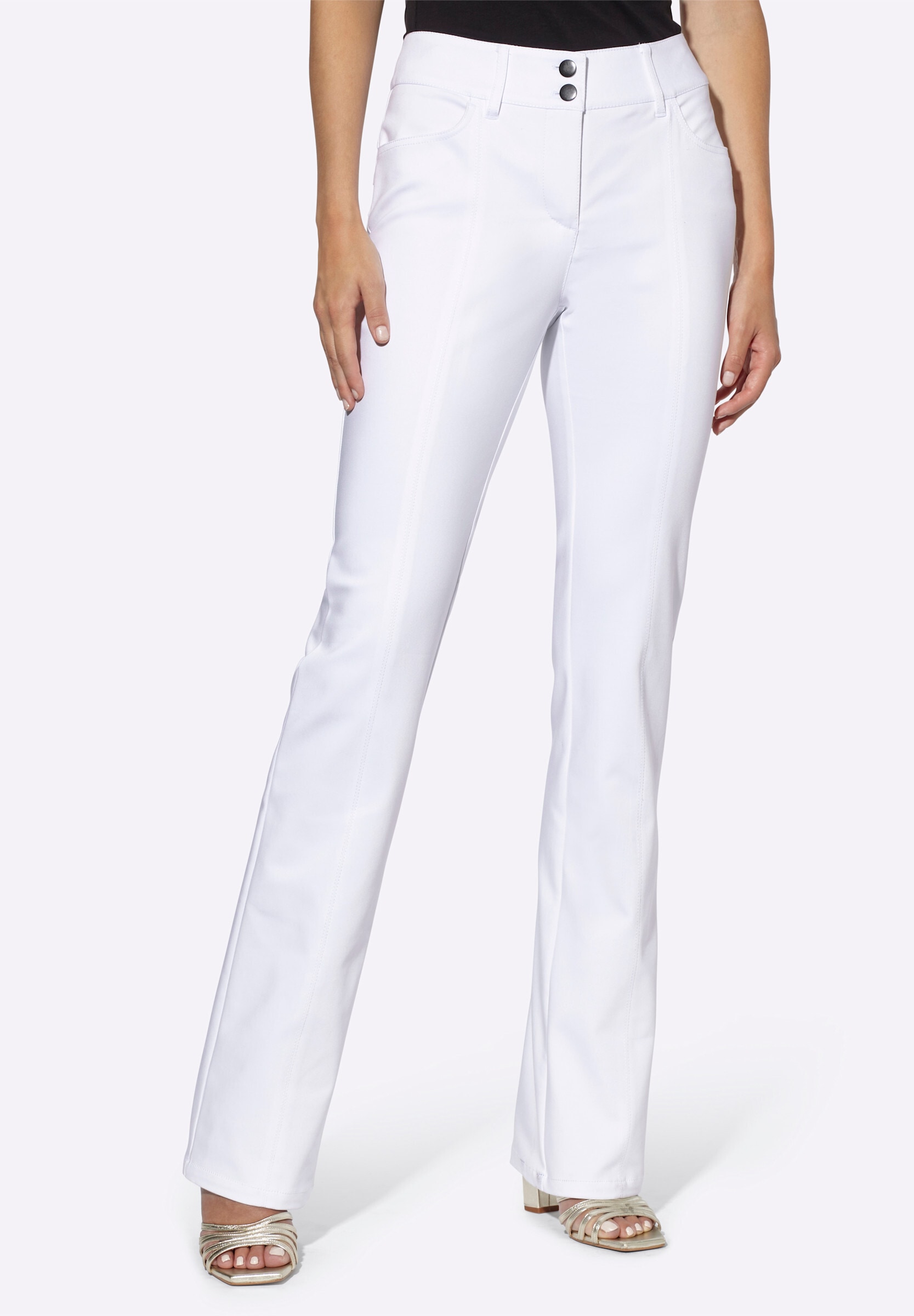 heine Stoffhose »Bauchweg-Hose Bootcuthose aus Techno-Stretch«