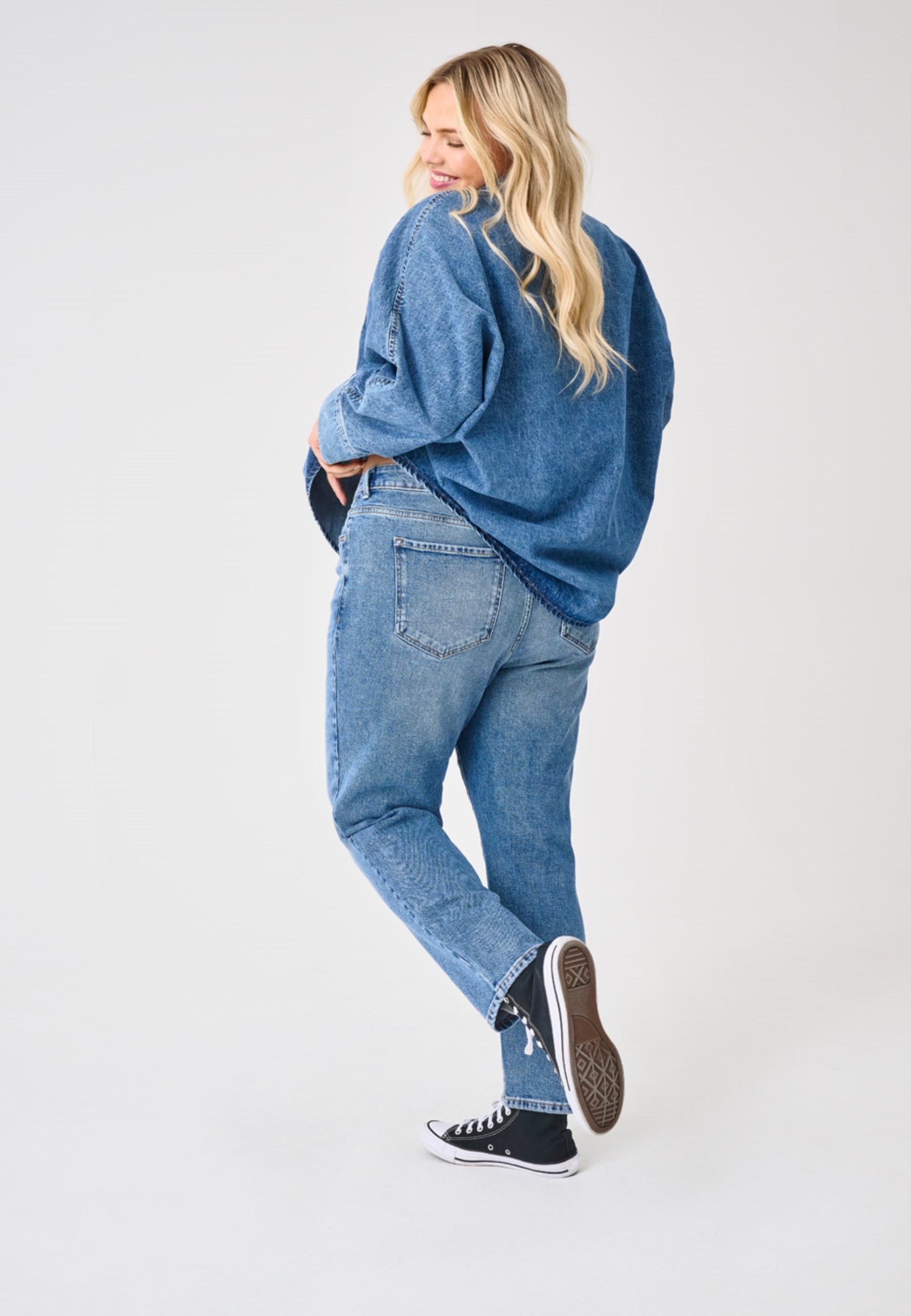 ONLY CARMAKOMA High-waist-Jeans »CAREMILY STRETCH HW ST AK DNM CRO005«