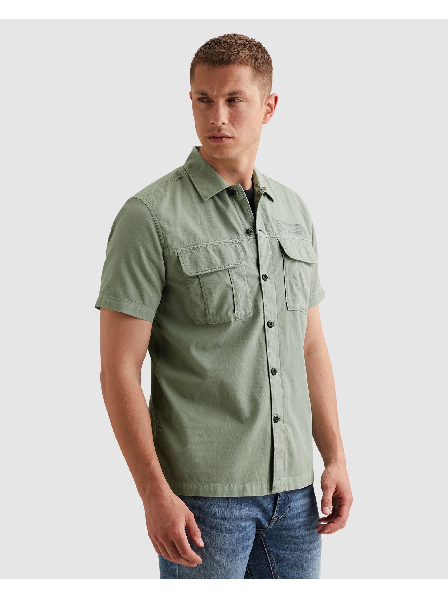 PME LEGEND Kurzarmhemd »Short Sleeve Shirt Ctn Bedford garment dye« Garment dye- Färbung