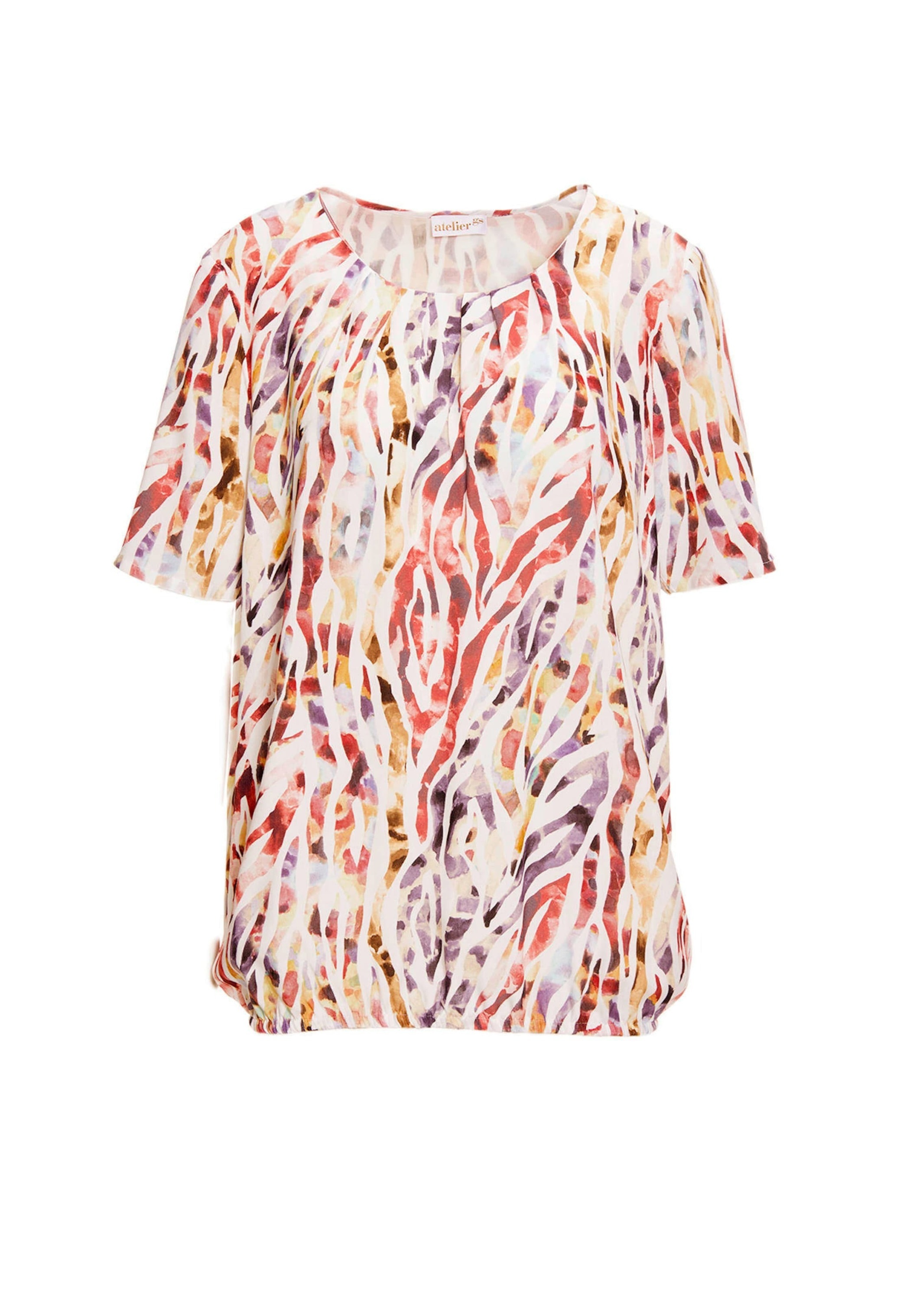 GOLDNER Druckbluse »Kurzgröße Farbbrillante Druckbluse mit liebevollen Details«