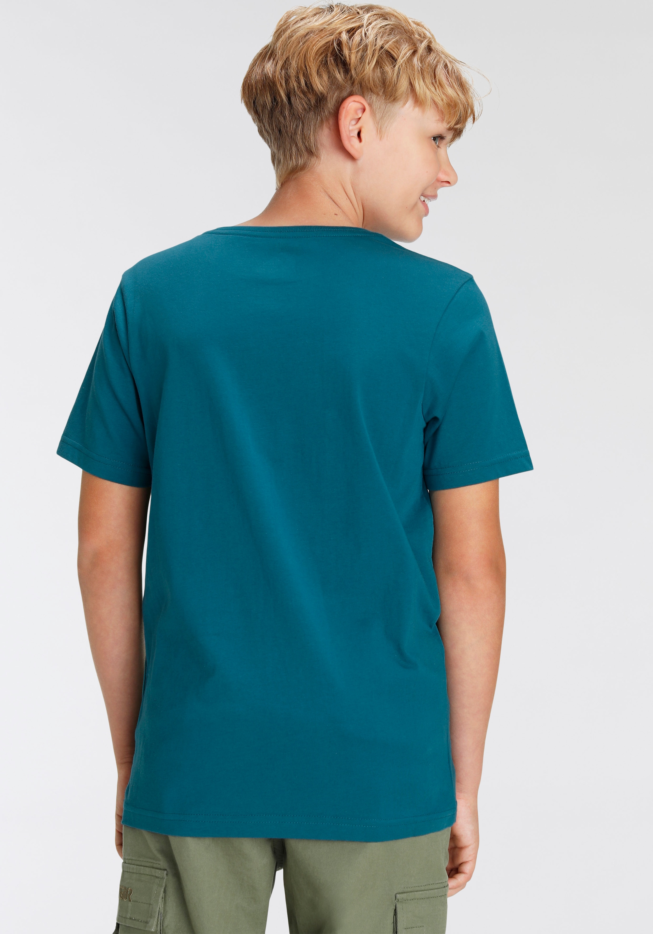 tlg.) T-Shirt »Jungen Doppelpack bei 2 mit (Packung, Logodruck«, Quiksilver