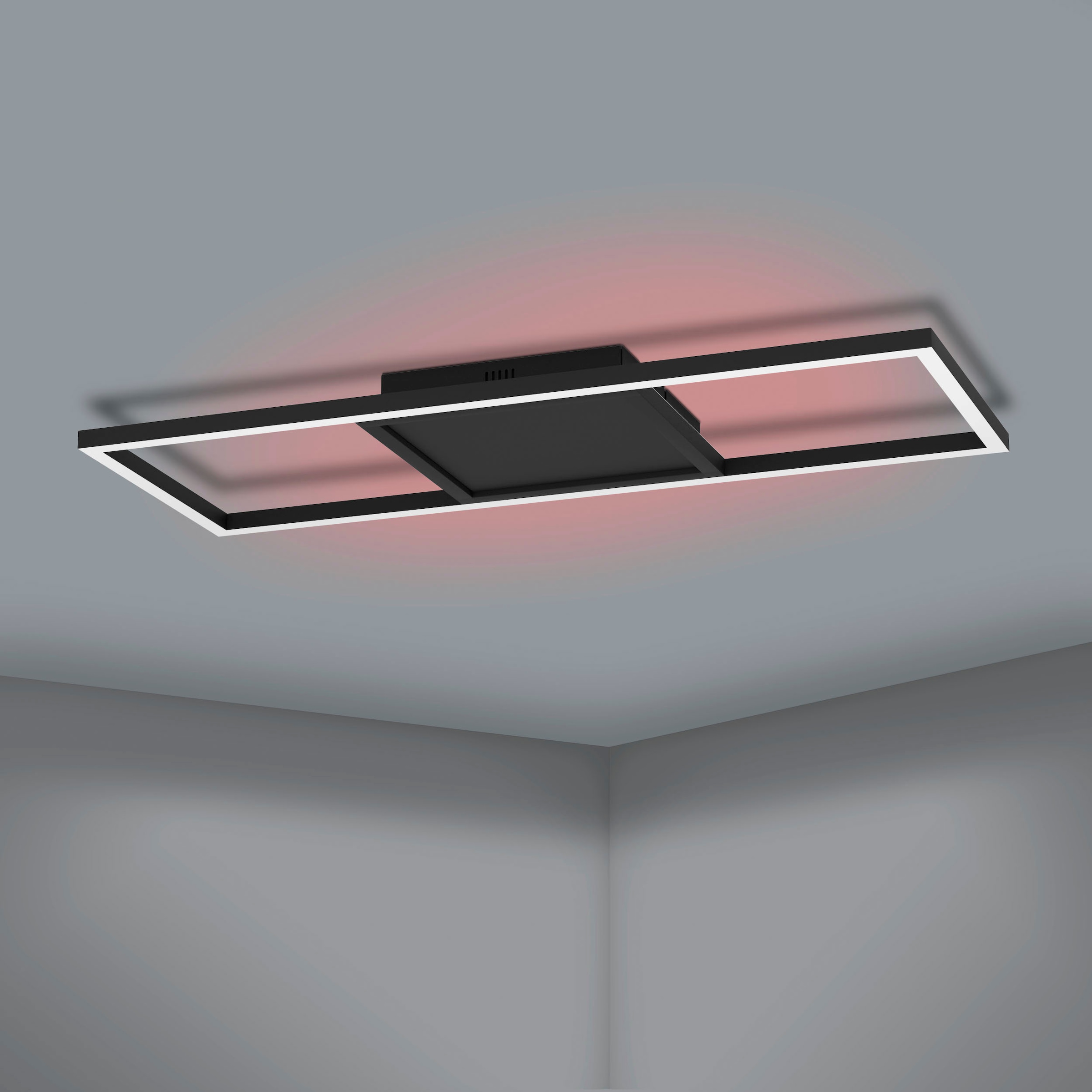 EGLO LED-Deckenleuchte »CALAGRANO-Z« in schwarz aus Alu, Stahl / inkl. LED  fest integriert - 21 Watt, Gr. ca. 64 x 24 cm online kaufen | mit 3 Jahren  XXL Garantie