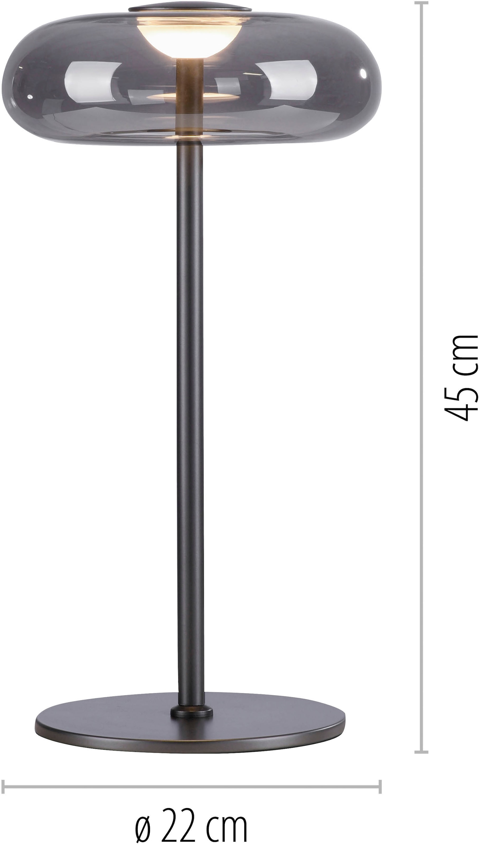 SCHÖNER WOHNEN-Kollektion LED Tischleuchte »POSH« LED-Board 1 Stk. Warmweiß SCHÖNER WOHNEN Kollektion, Schnurdimmer, Memoryfunktion