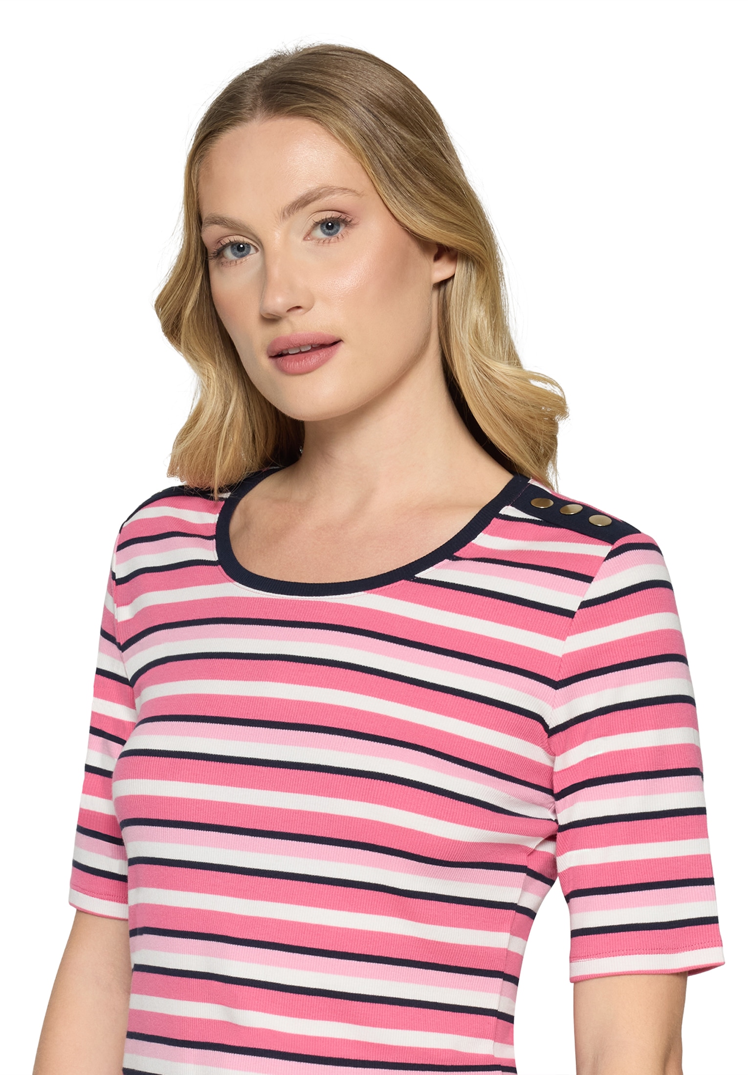 Betty Barclay Rundhalsshirt »Basic Shirt mit Rippenstruktur«