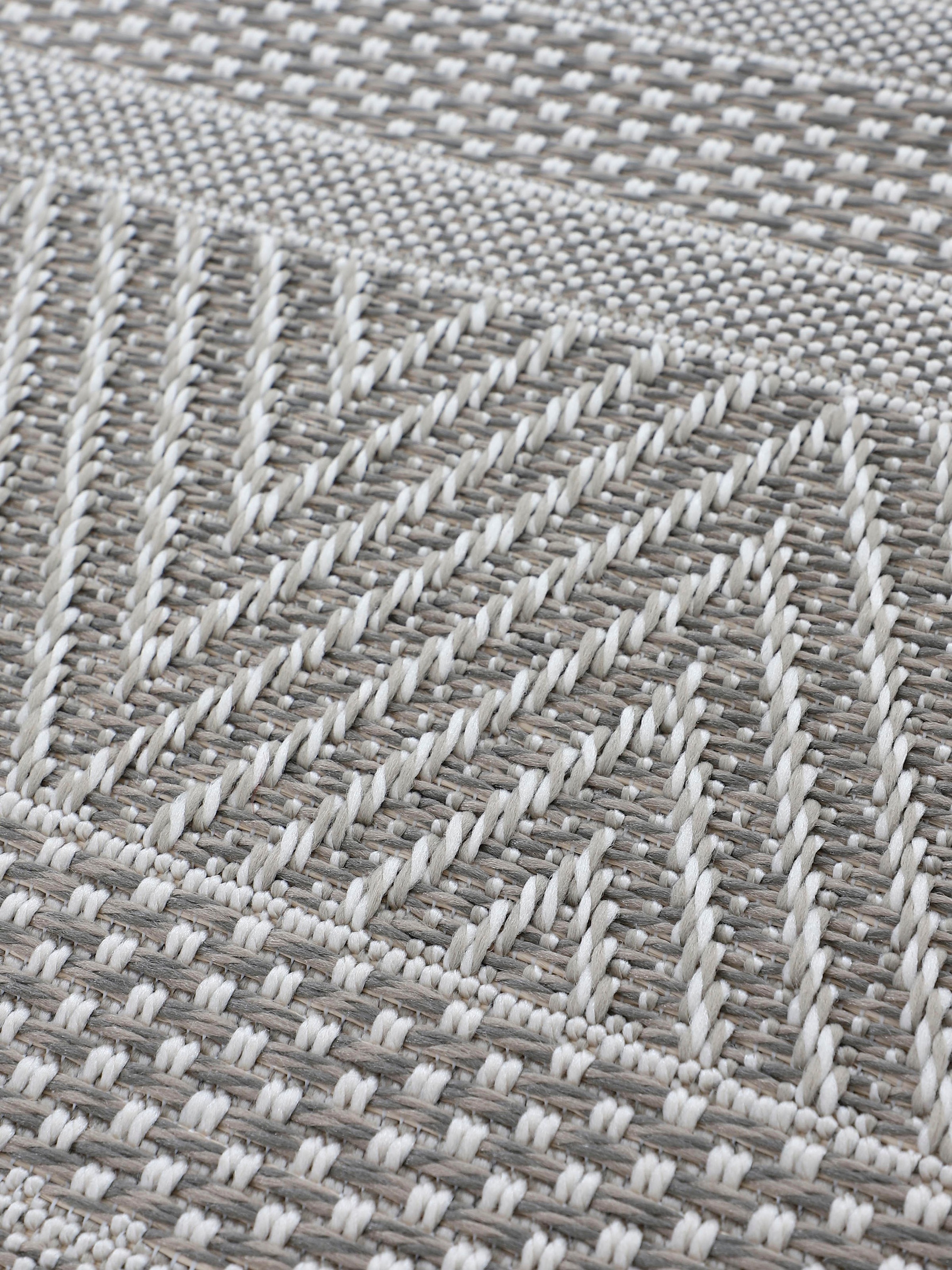 carpetfine Teppich »Boho 101, auch als Läufer erhältlich«, rechteckig, 4 mm Höhe, robustes Flachgewebe, Sisal Optik, UV-beständig, In- und Outdoor