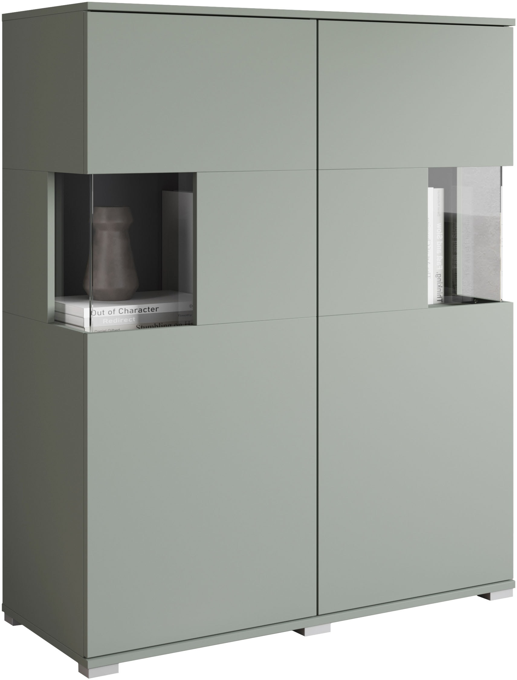 INOSIGN Highboard »Kenia«, (1 St.), Modernes Highboard mit Glastüren, Breite 100 cm