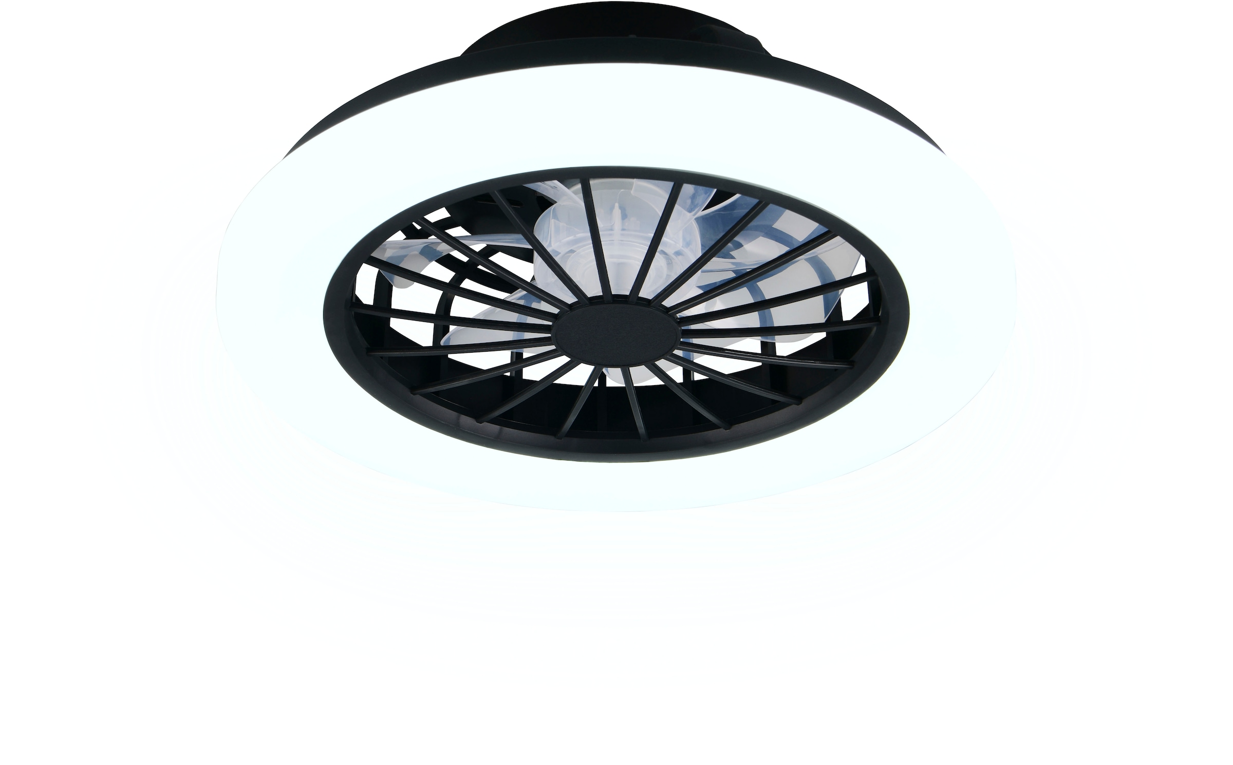 Hanseatic LED Deckenleuchte »DLVO69222RS, Deckenventilator mit Licht Ø 38cm, inkl Fernbedienung« LED-Board 1 Stk. Farbwechsler | warmweiß - kaltweiß Ventilator mit 5 Stufen, Vor- & Rücklauf, LED mit CCT Timer Nachtlicht