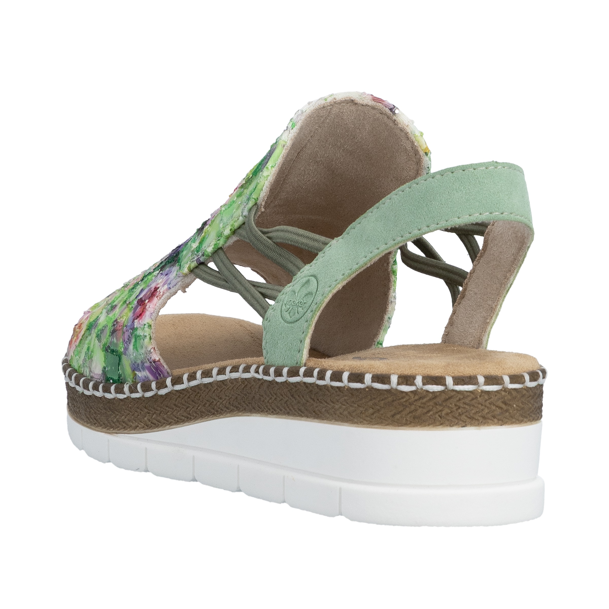 Rieker Sandale  Sommerschuh, Sandalette, Keilabsatz, in modischer Optik
