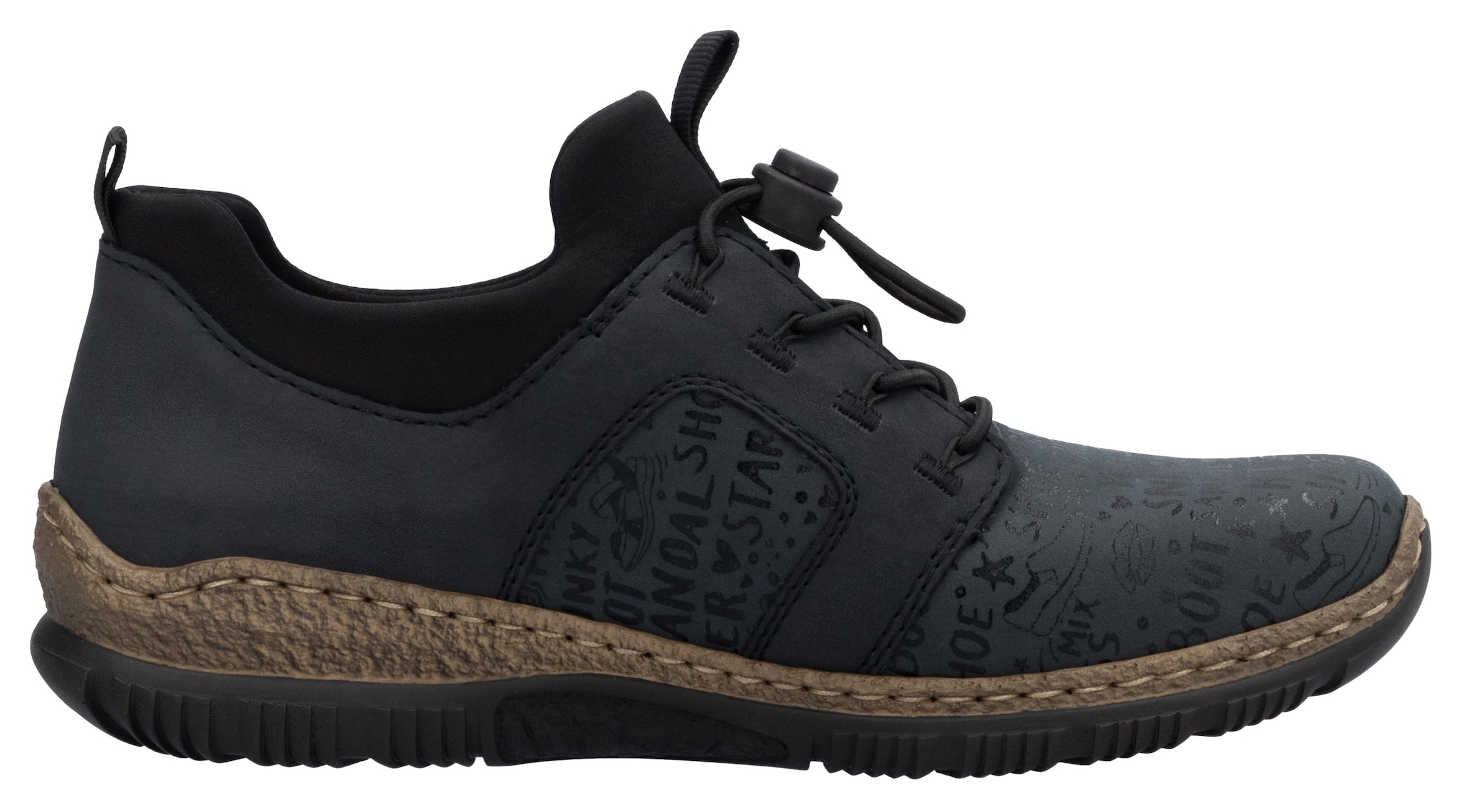Rieker Slip-On Sneaker, Schlupfschuh, Freizeitschuh, Halbschuh mit praktischen Anziehlaschen
