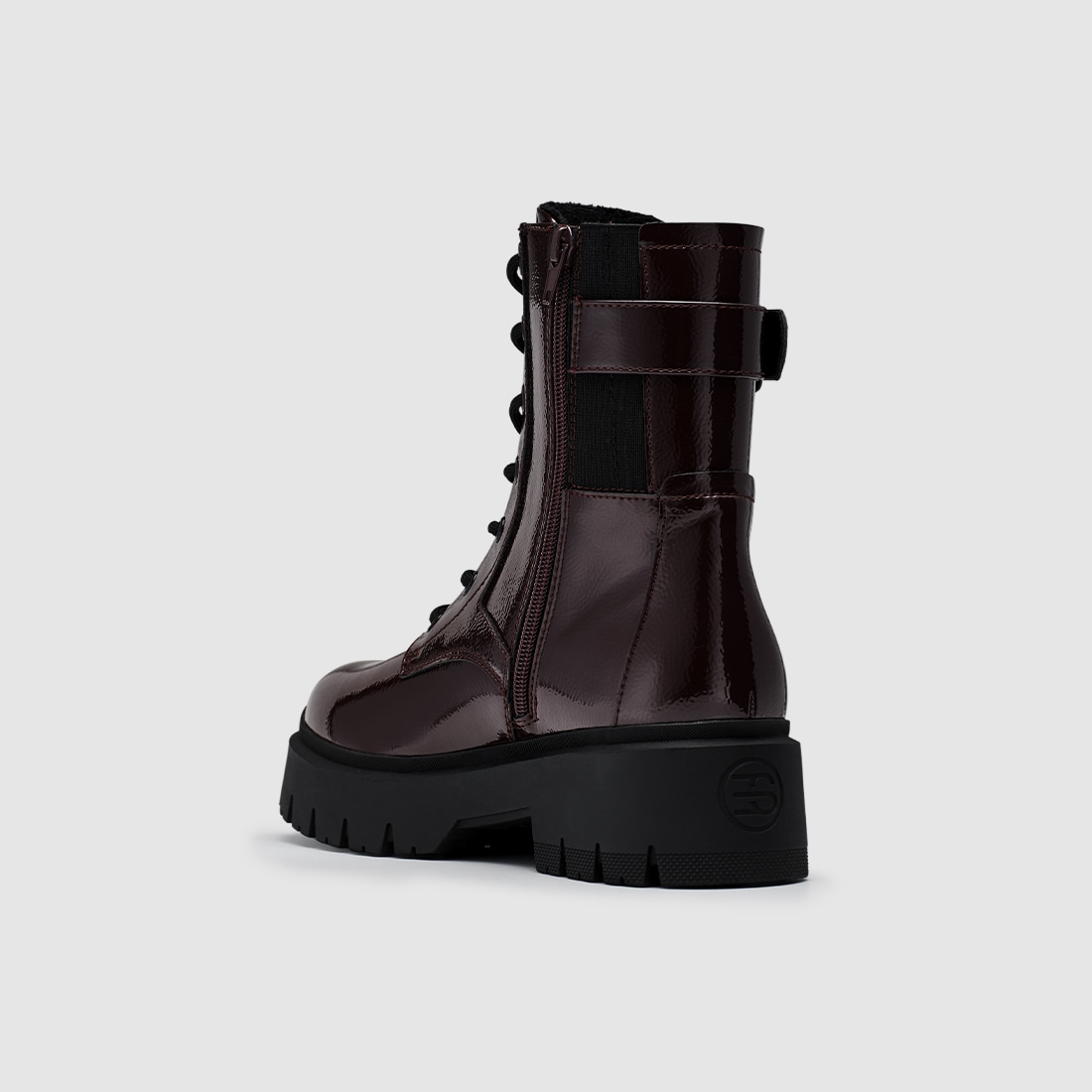Esprit Schnürboots »MILLIE«  Schnürstiefelette, Blockabsatz, in Lack-Optik